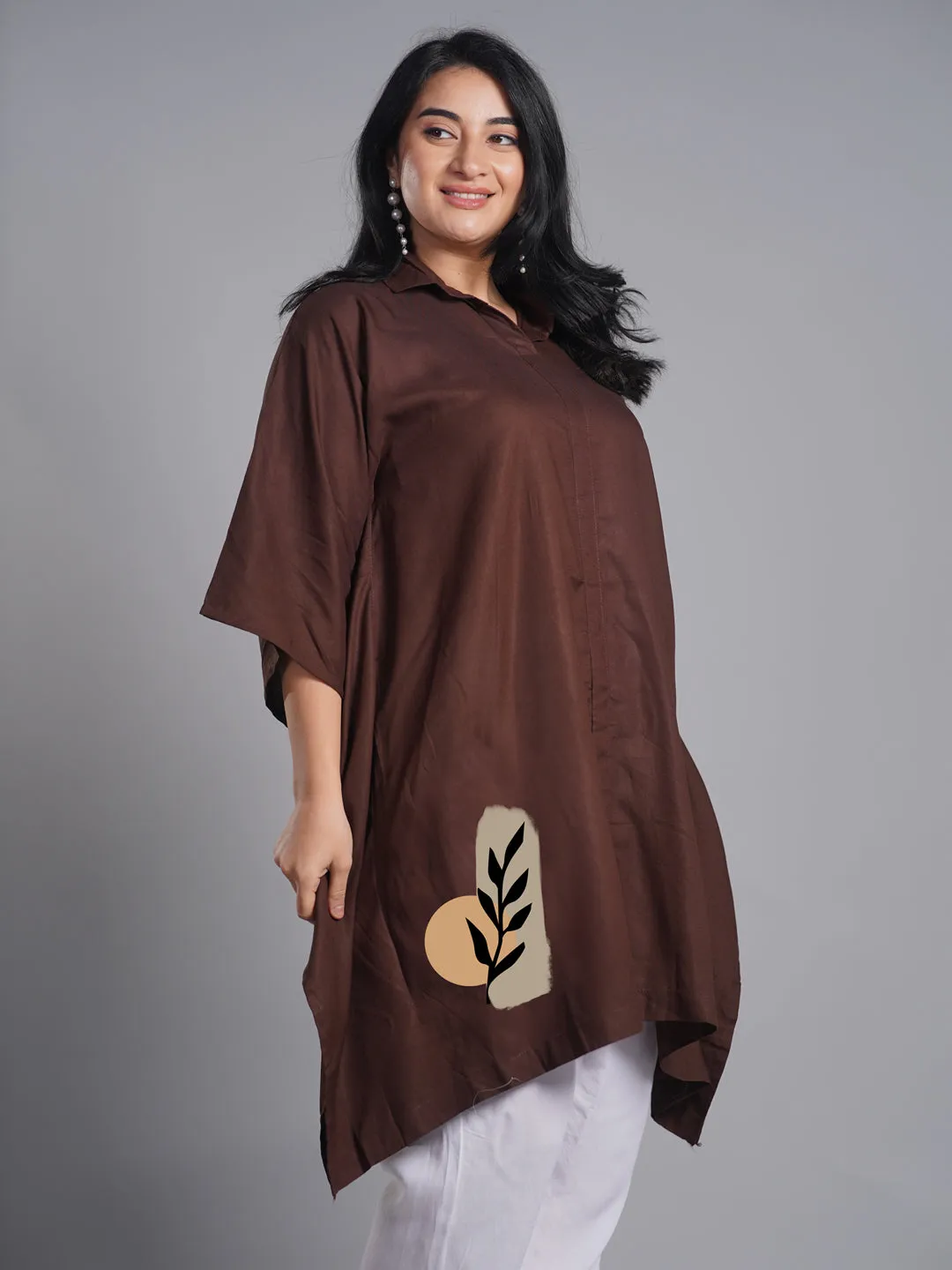 Coffee Rayon ShirtKurta - Registan