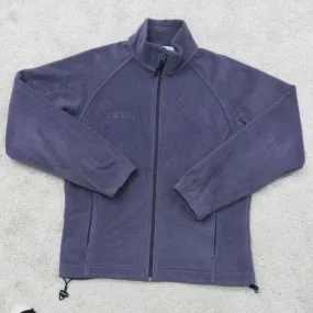 Columbia Womens Full Zip Fleece Jacket Long Sleeves Mock Neck Purple Size Medium