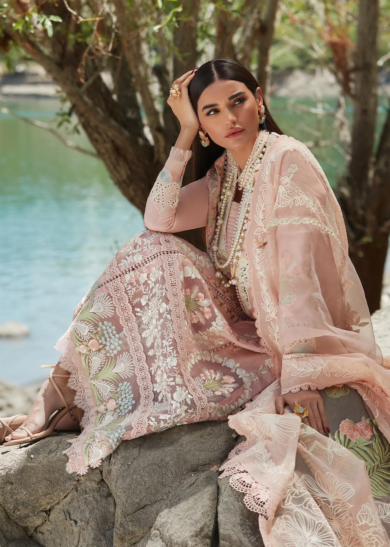 Crimson X Saira Shakira Luxury Lawn Collection – Chikkankari Affair - D2 B