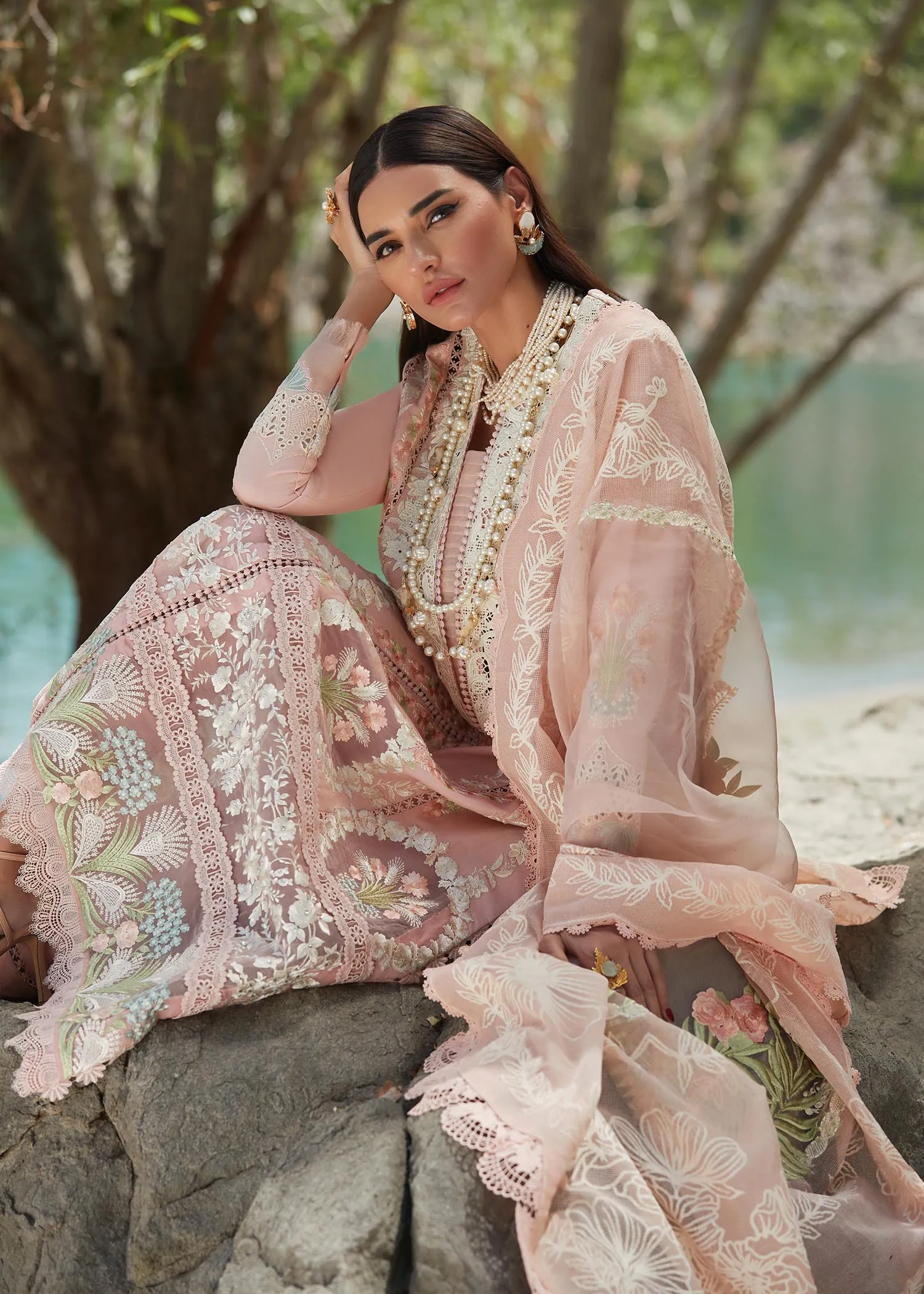 Crimson X Saira Shakira Luxury Lawn Collection – Chikkankari Affair - D2 B