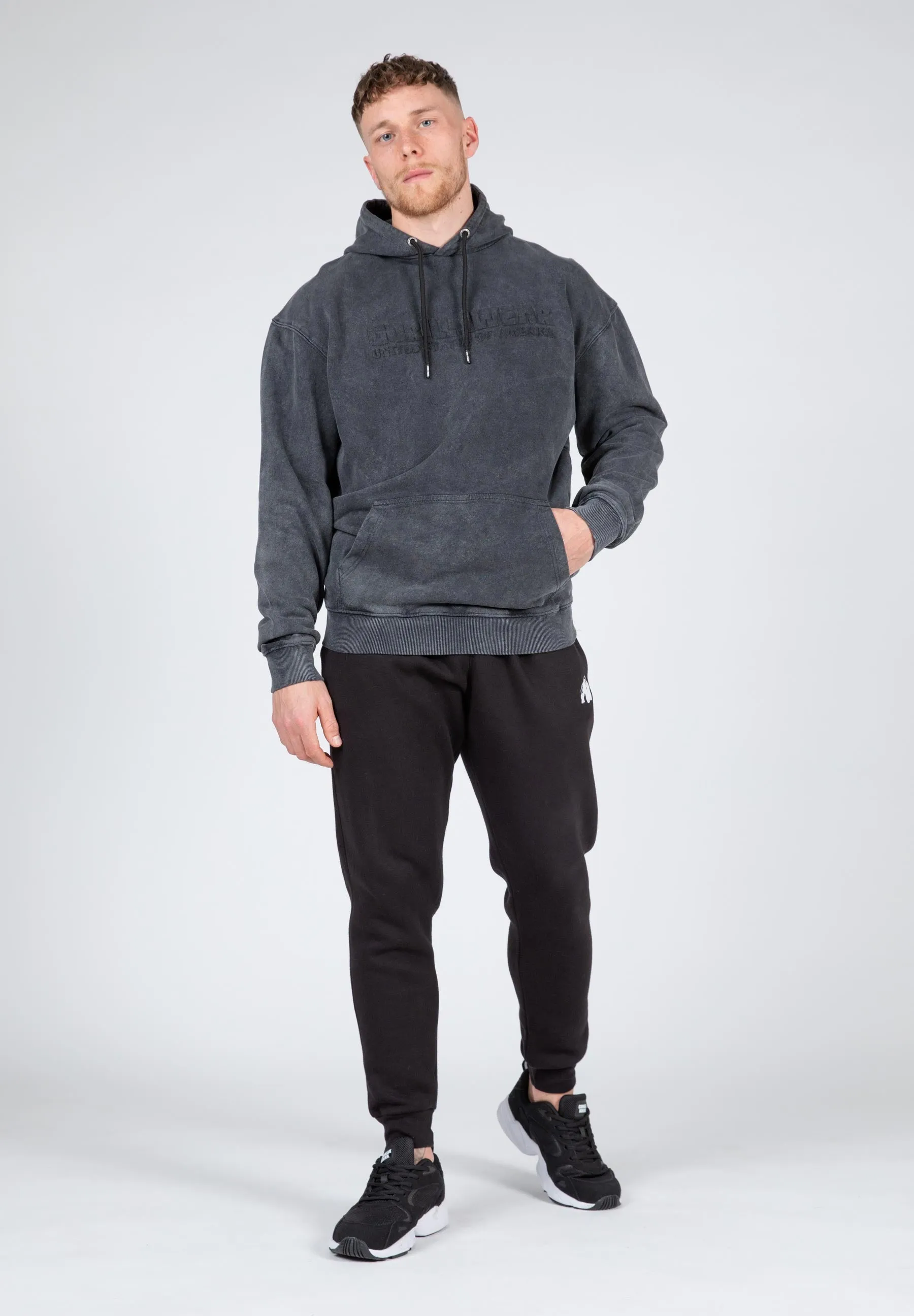 Crowley Men's Oversized Hoodie - Washed Gray