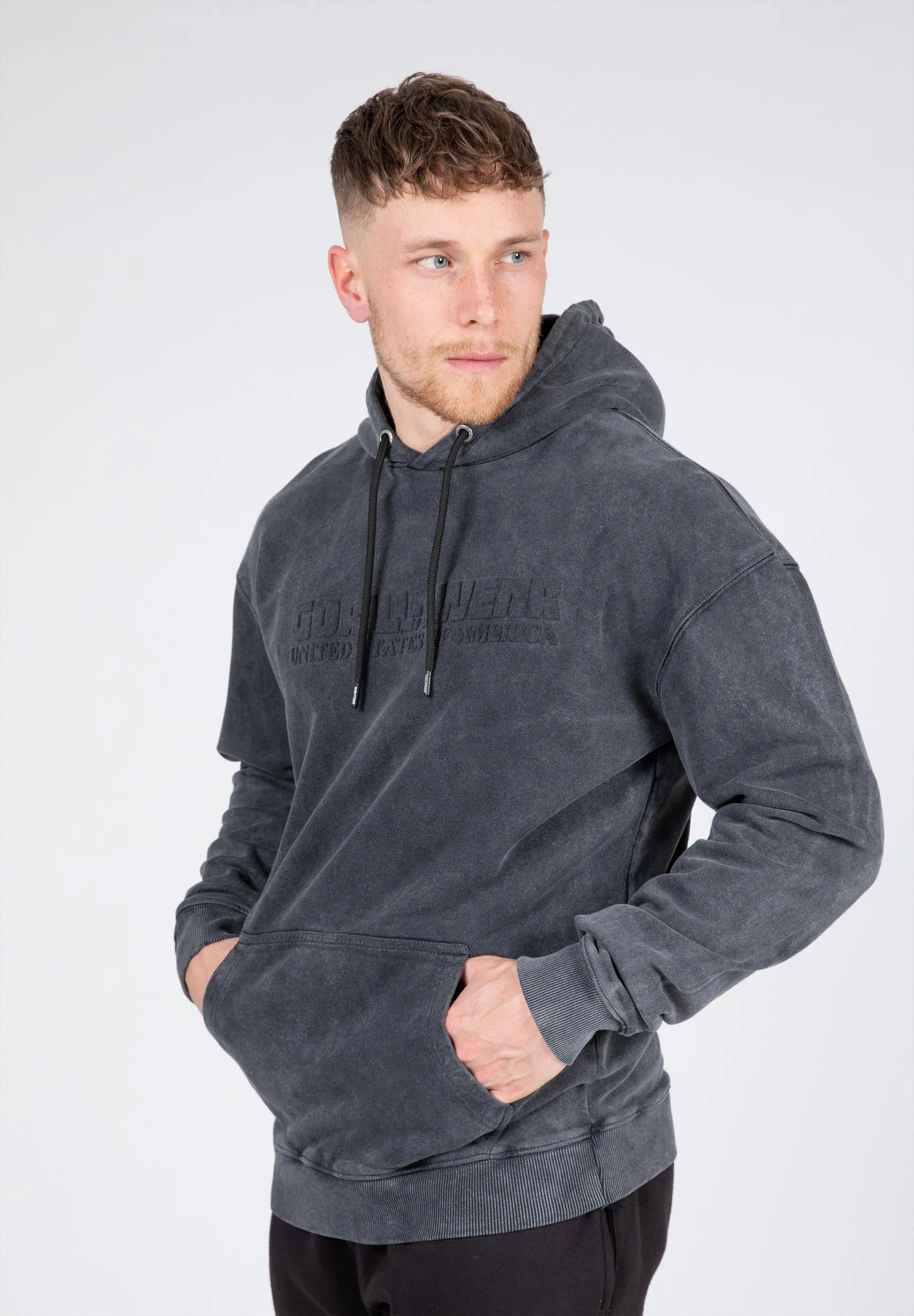 Crowley Men's Oversized Hoodie - Washed Gray