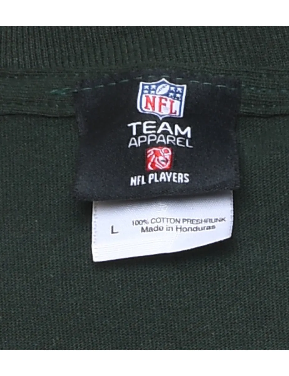 Dark Green & Yellow NFL Sports T-shirt - L