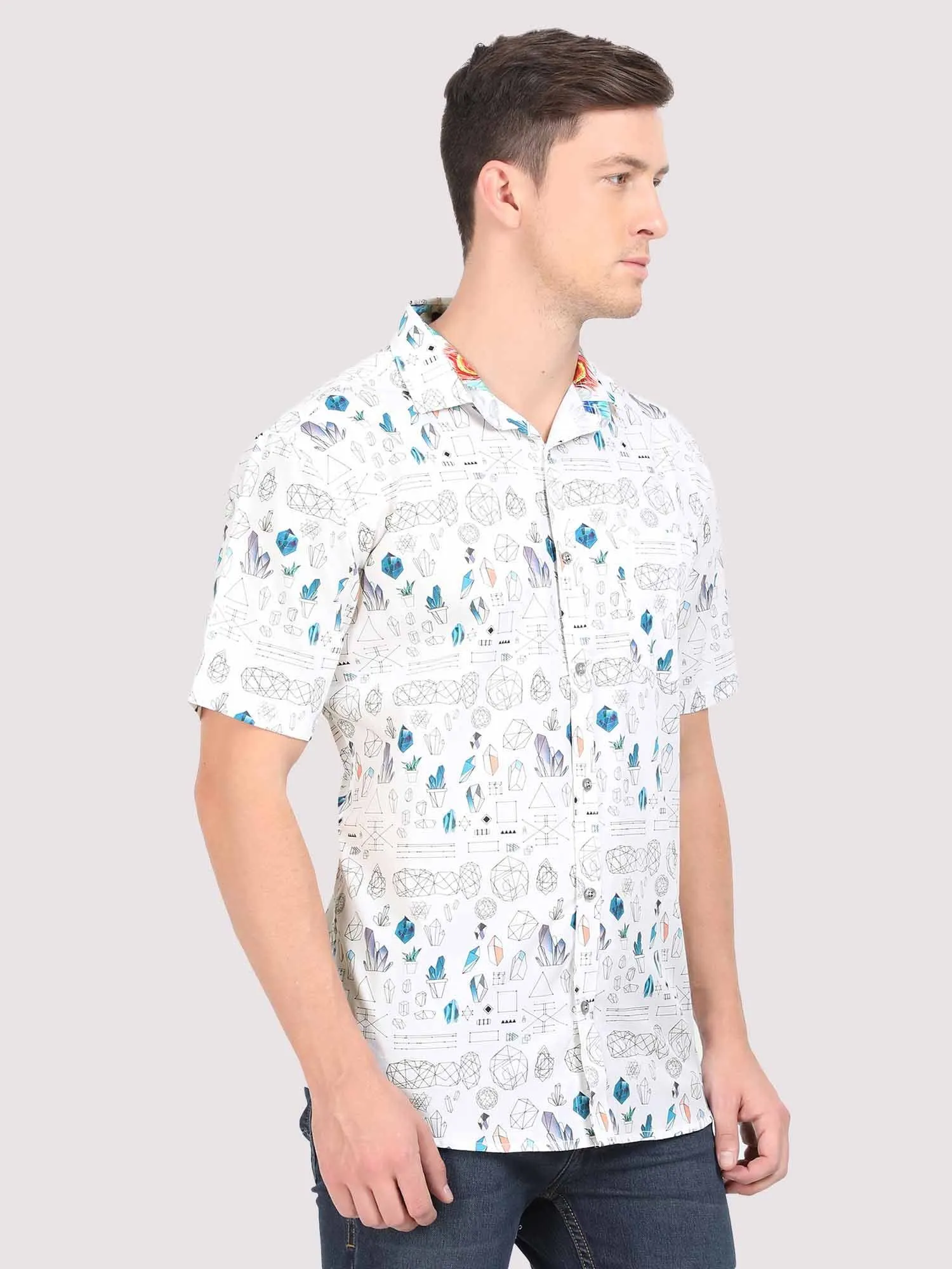 Doodle Digital Printed Half Shirt