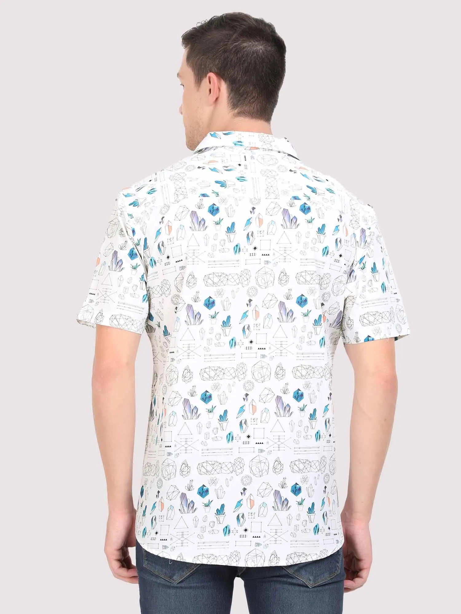 Doodle Digital Printed Half Shirt