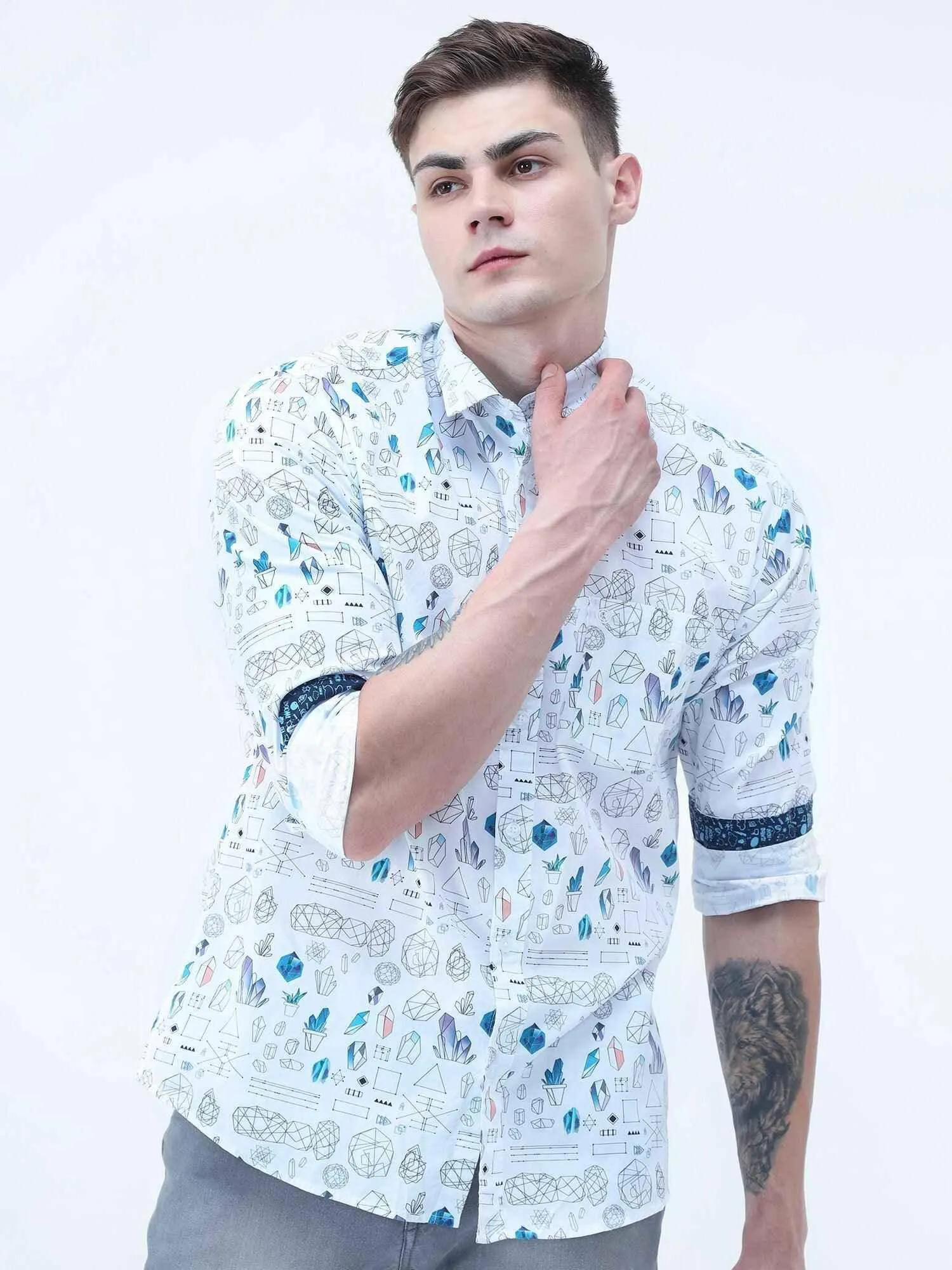 Doodle Men's Printed Casual Shirt