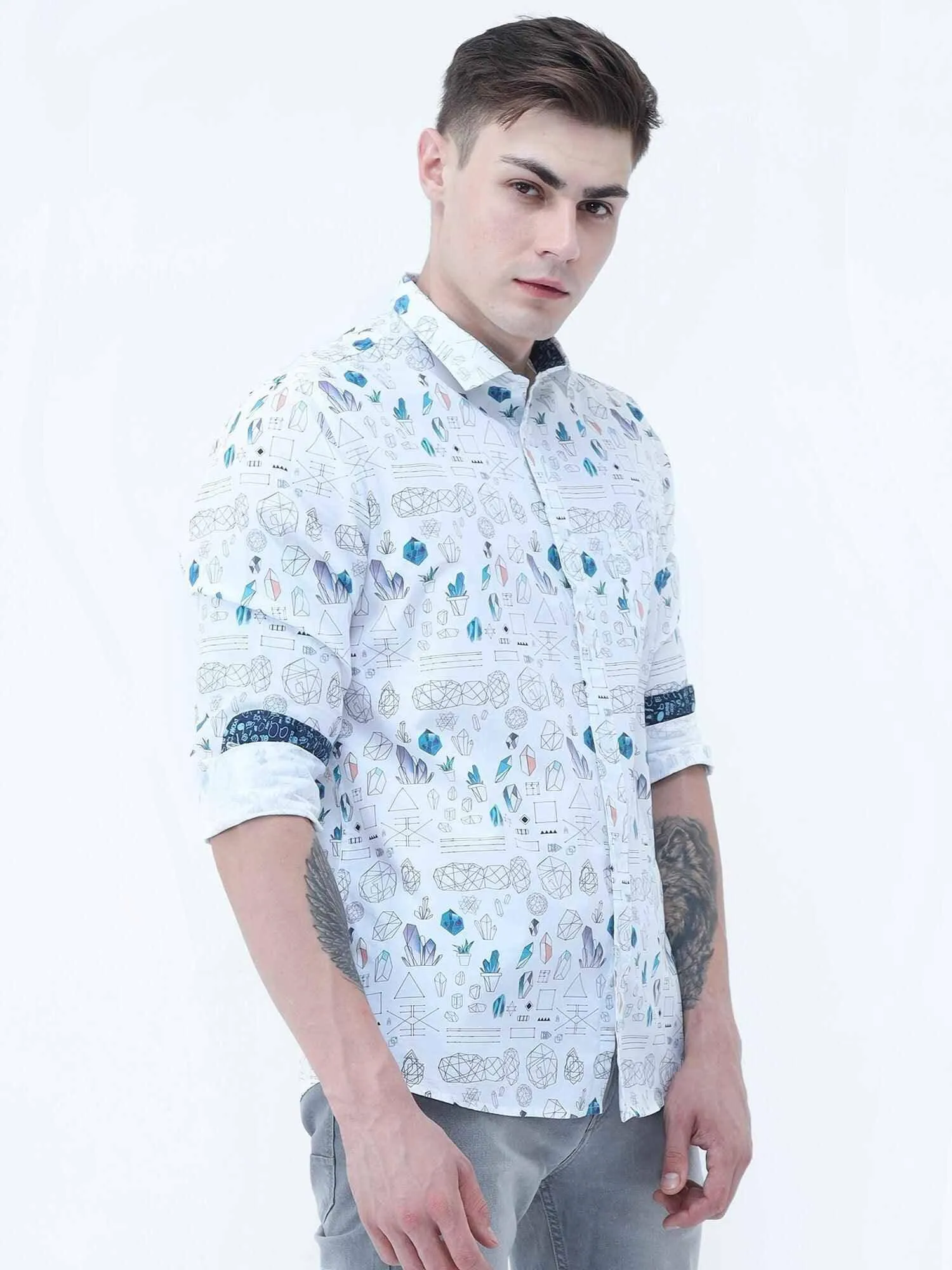 Doodle Men's Printed Casual Shirt