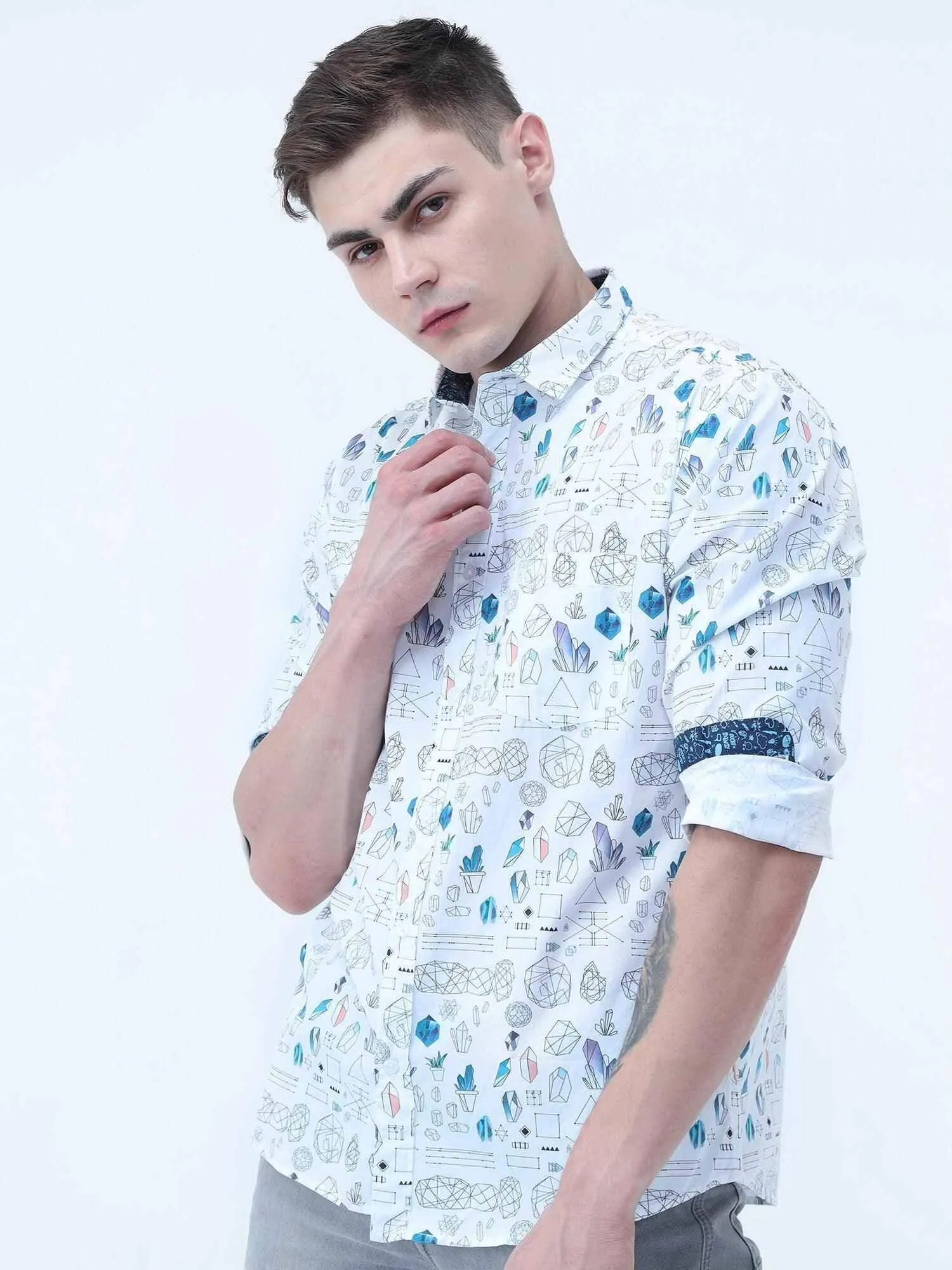 Doodle Men's Printed Casual Shirt