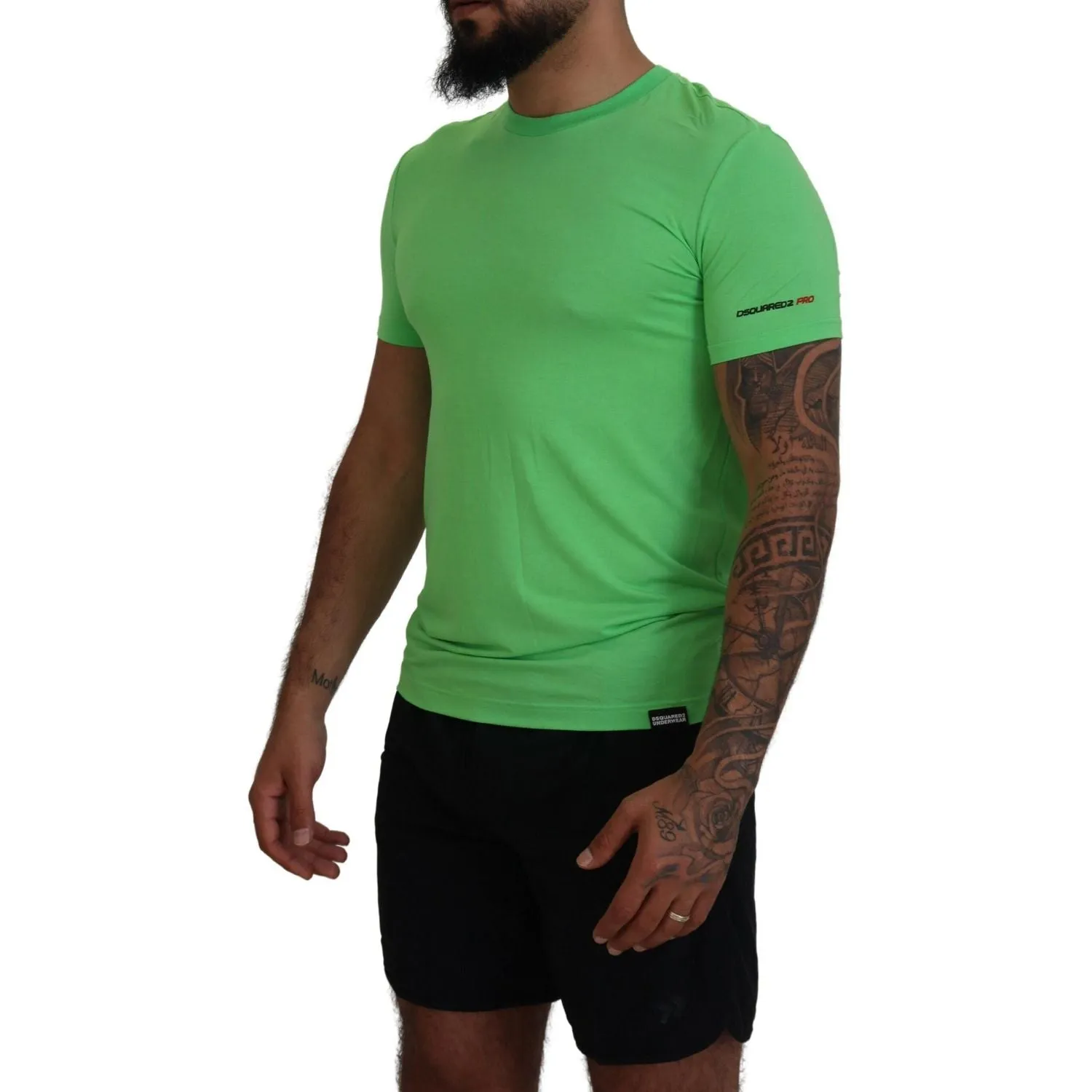 Dsquared² Green Modal Short Sleeves Crewneck T-shirt