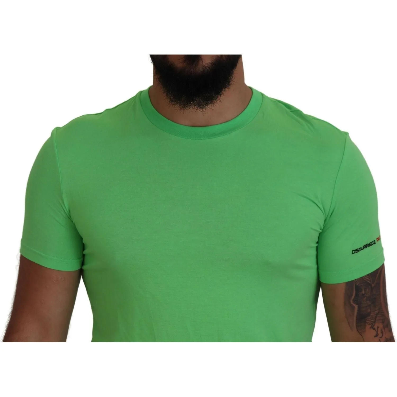 Dsquared² Green Modal Short Sleeves Crewneck T-shirt