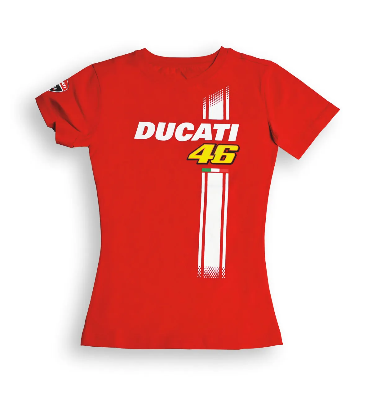 Ducati Women's Valentino Rossi D46 Fan Stripe Short Sleeve T-Shirt