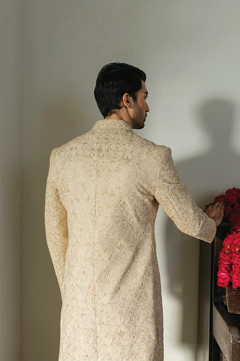 DUST GOLD EMBROIDERED SHERWANI