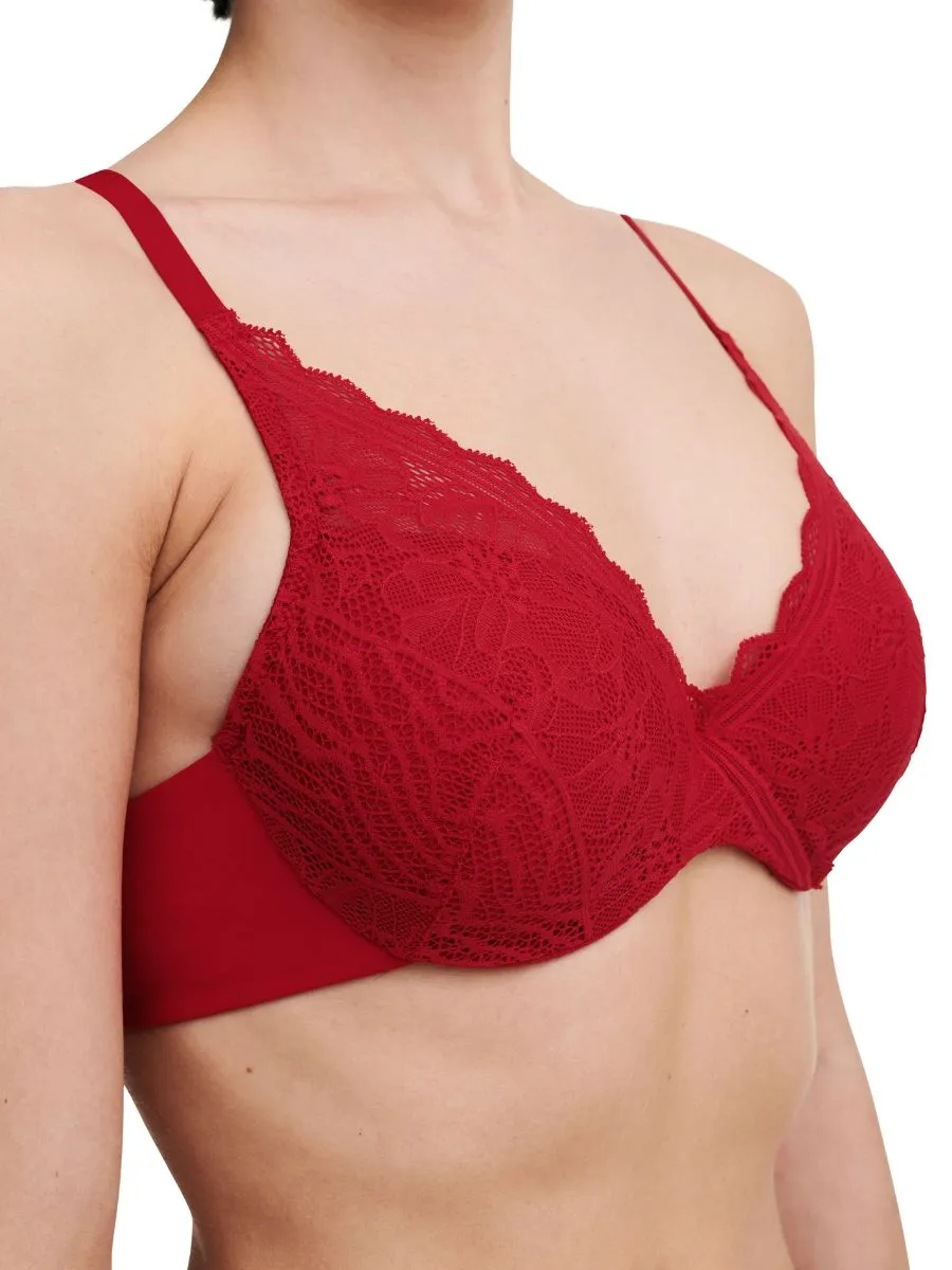 Easy Feel Floral Touch Covering Memory Foam Bra - Scarlet