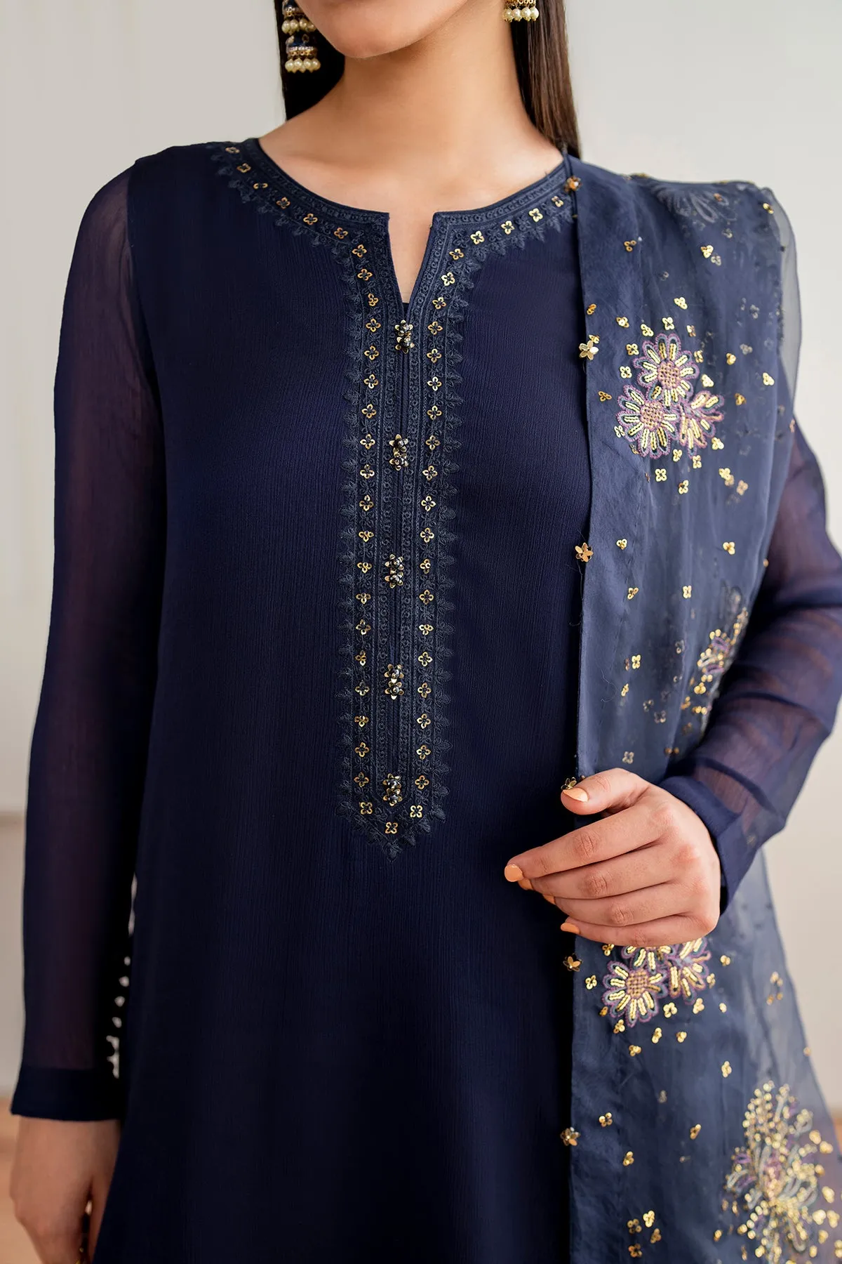 EMBROIDERED CHIFFON PR-983