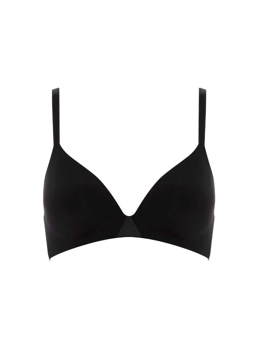 Essentiall Wirefree Triangle T-Shirt Bra - Black