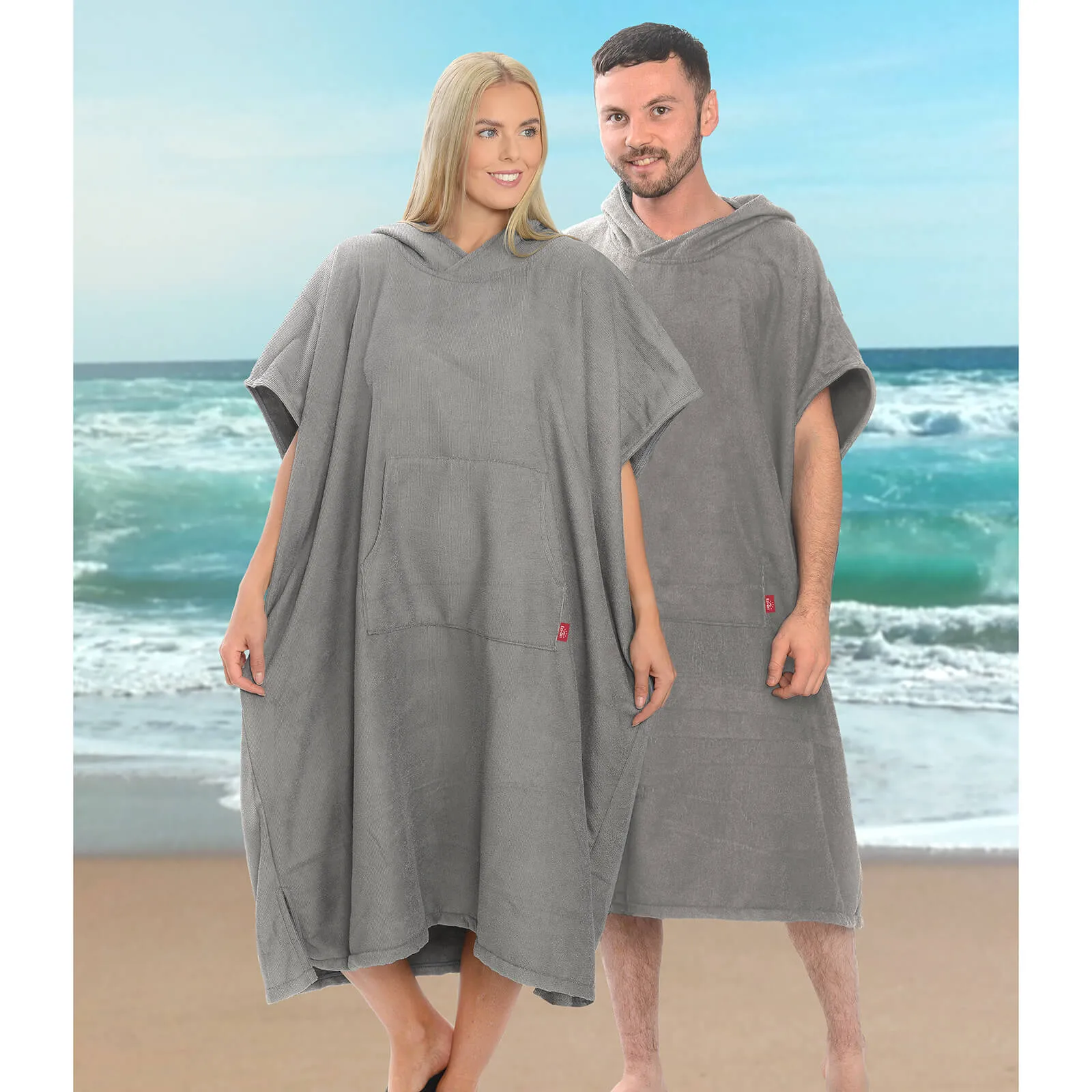 Ezi-Dri Adult Poncho Changing Robe Beach Bath 100% Cotton