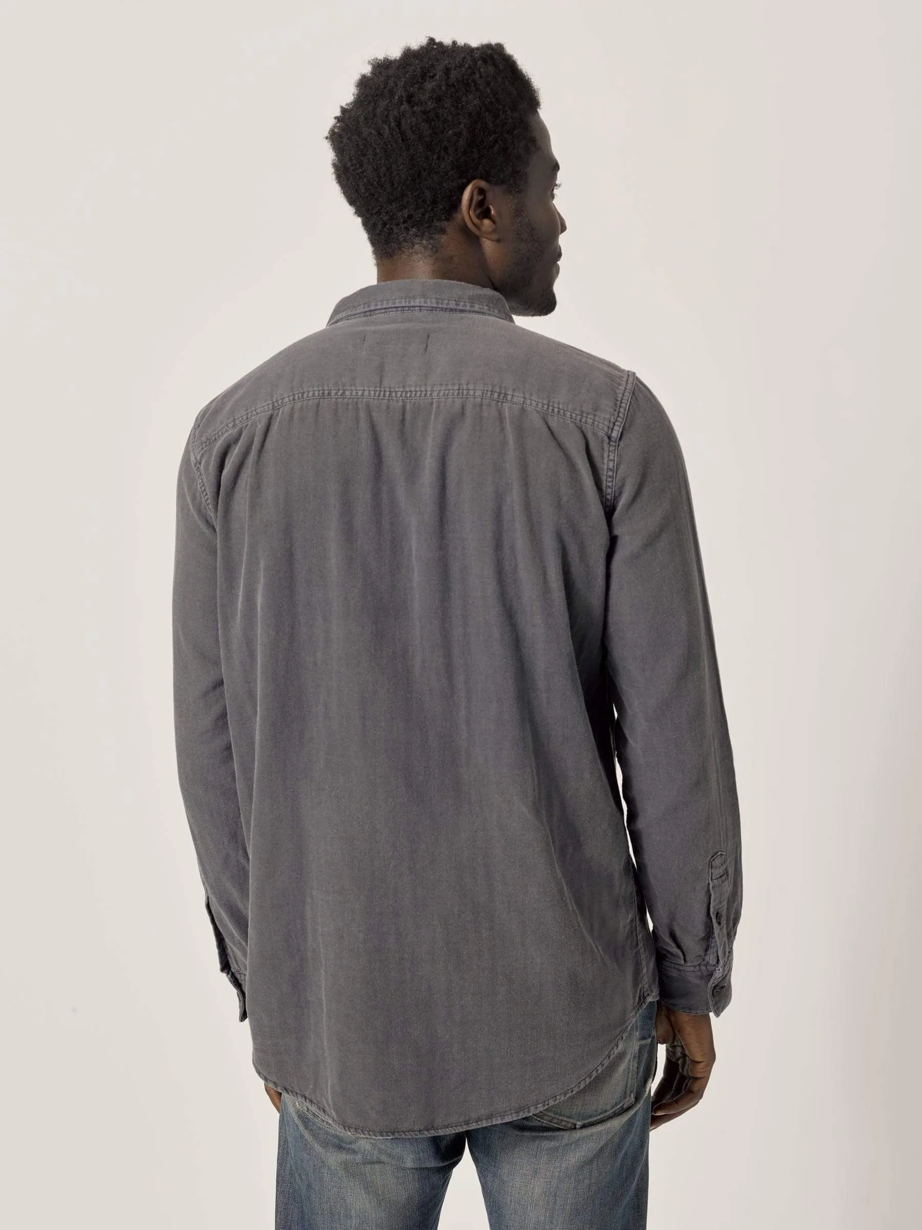 Faded Charcoal Double Weave Vintage Two Pocket Shirt