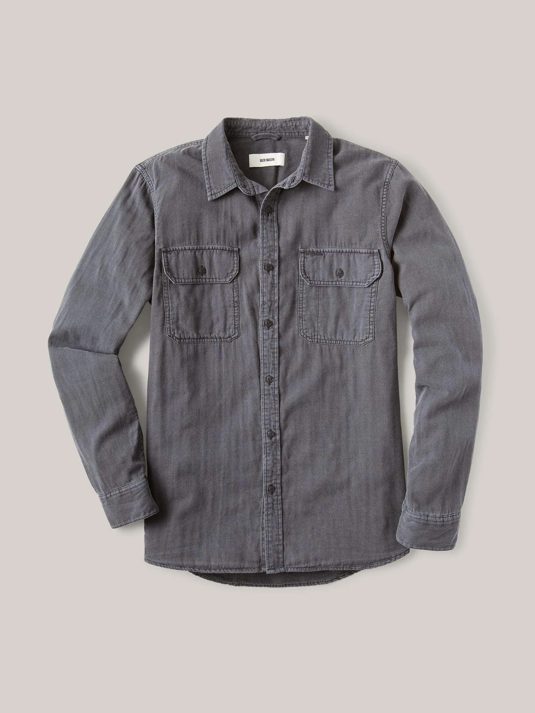 Faded Charcoal Double Weave Vintage Two Pocket Shirt