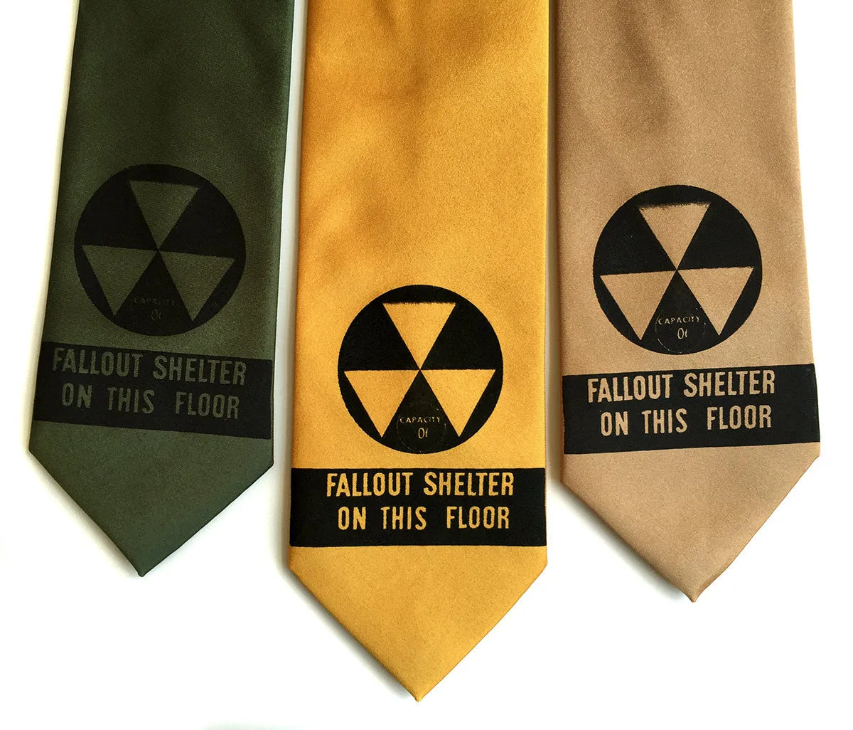 Fallout Shelter Necktie. Cold War Era Tie