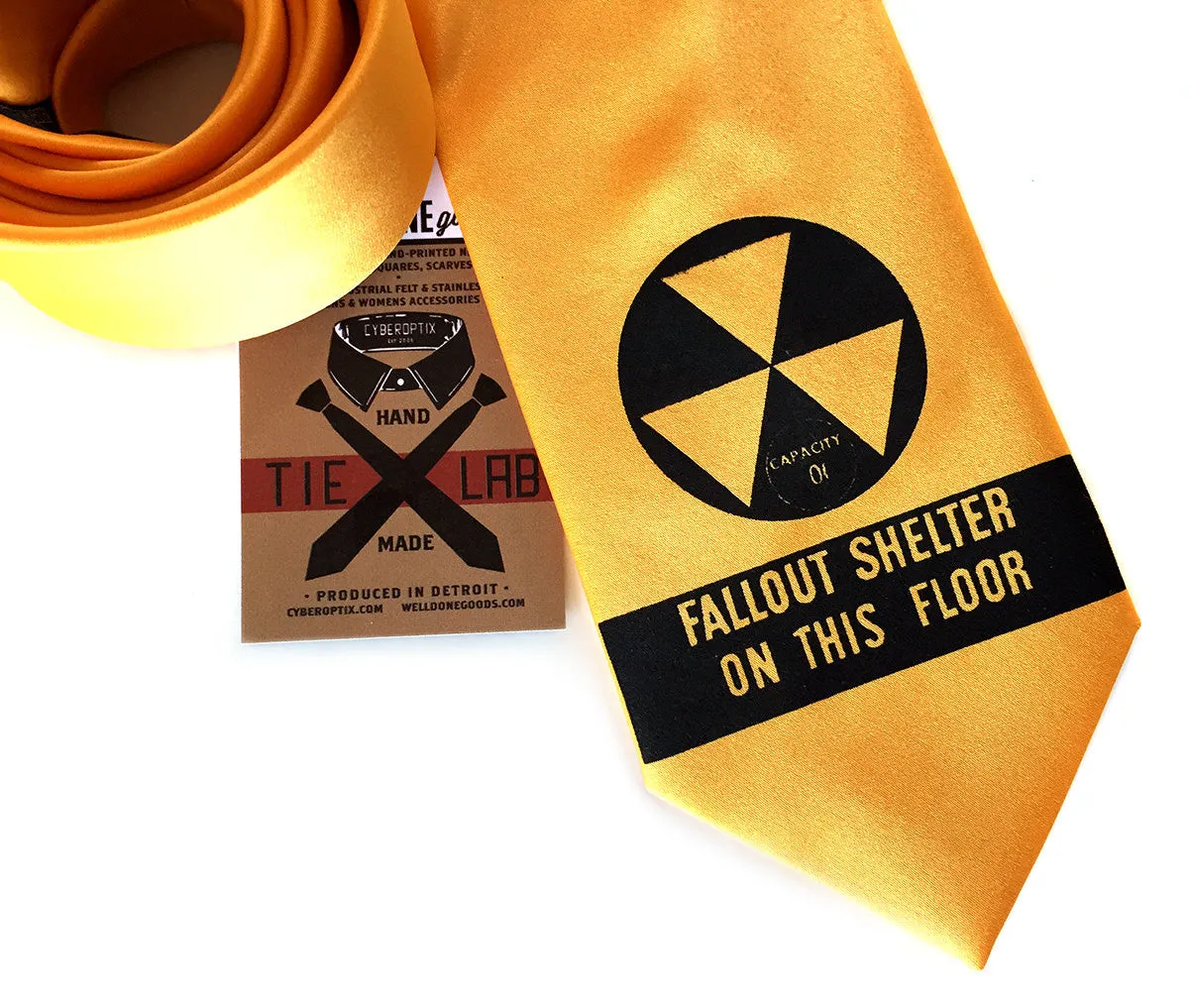 Fallout Shelter Necktie. Cold War Era Tie