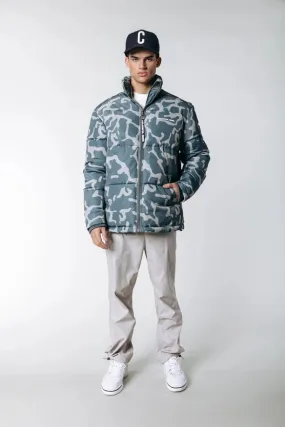 Finch Clean Camo Puffer Jacket | Dark Grey