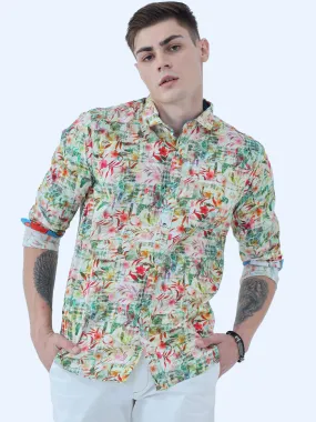 Flower Play Digital Printed Full Shirt