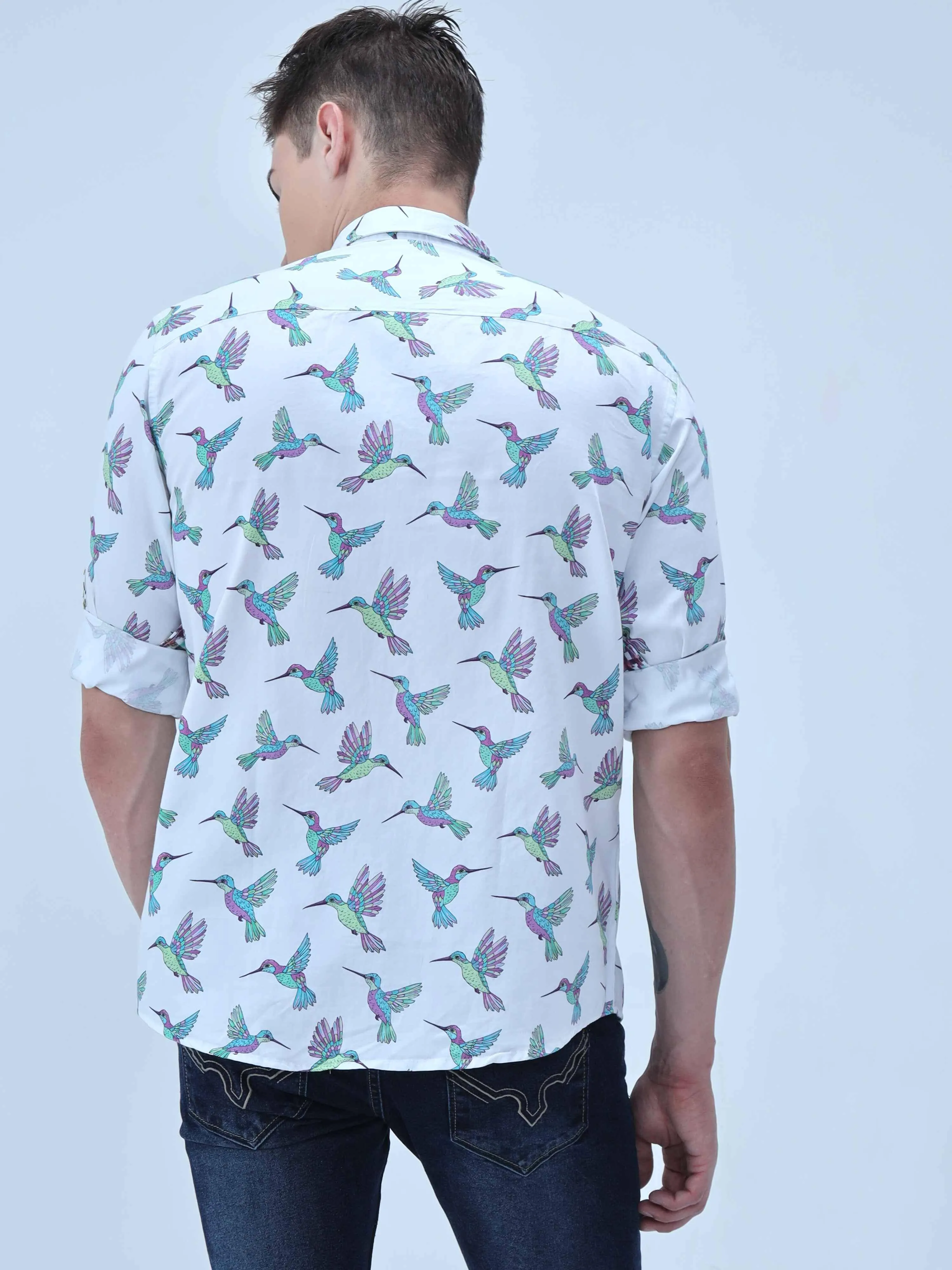 Flying Bird Digital Printed Full Shirt