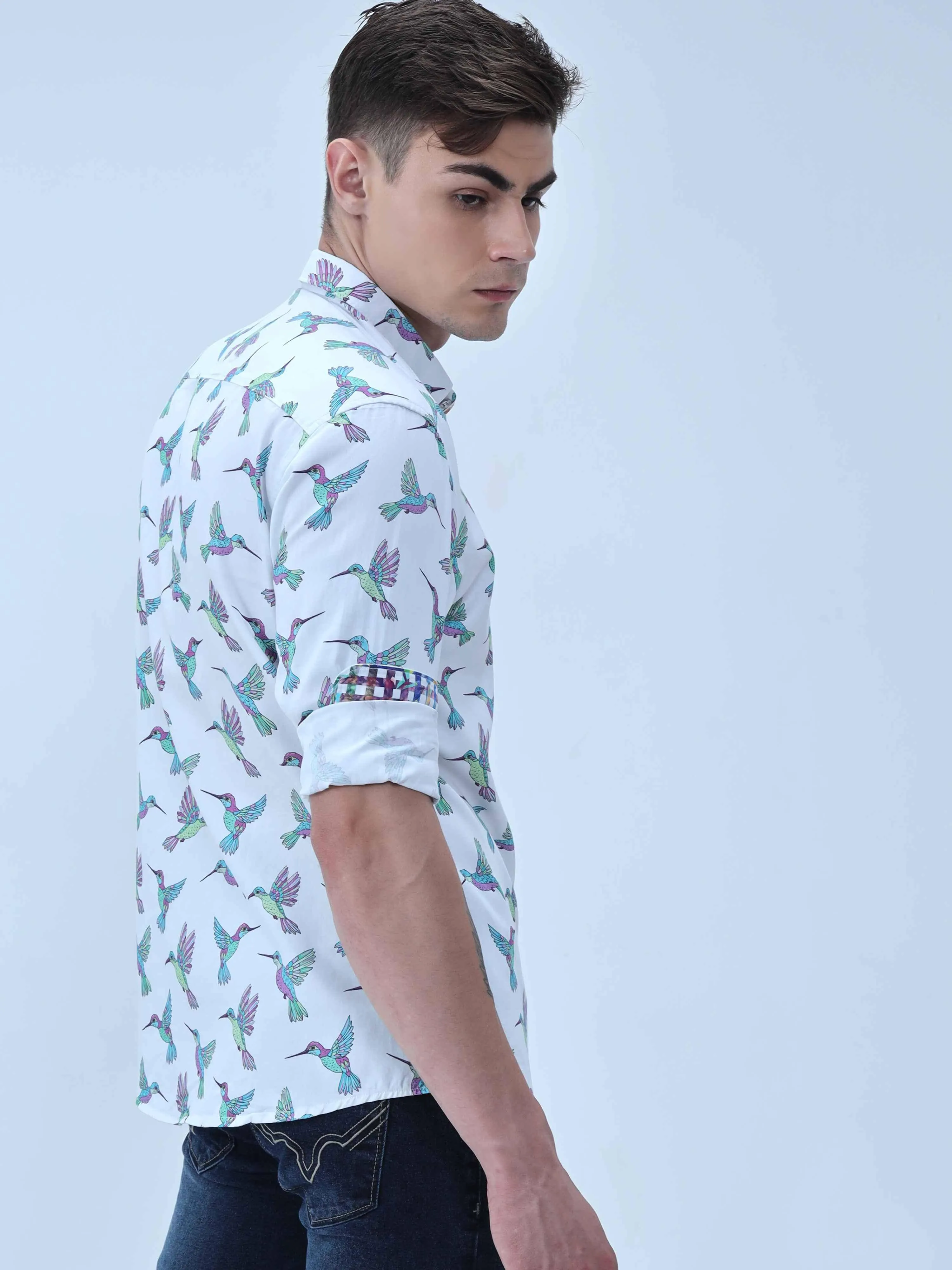 Flying Bird Digital Printed Full Shirt