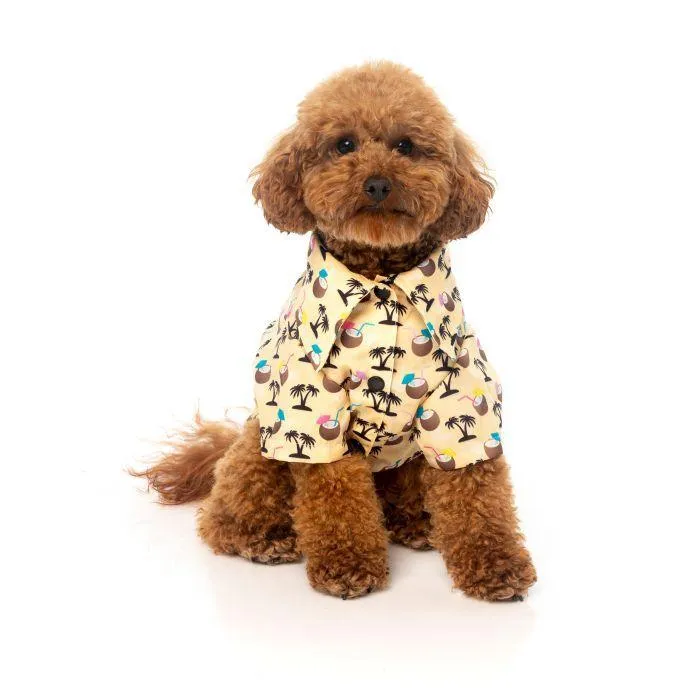 FuzzYard | Sandy Coconut Hawaiian Dog Shirt