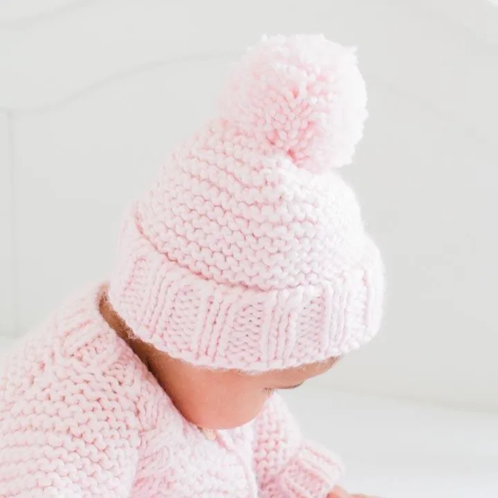 Girls Garter Stitch Knit Hat