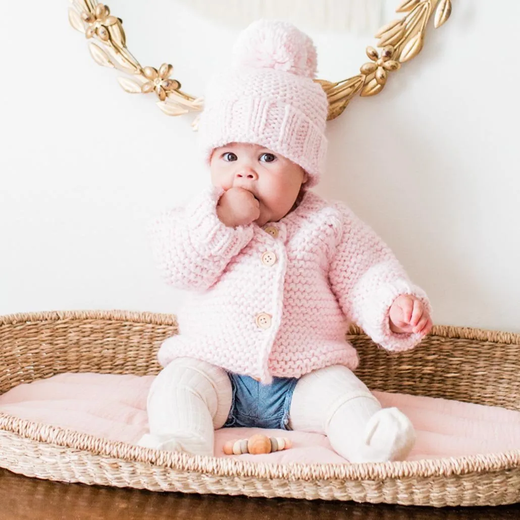 Girls Garter Stitch Knit Hat