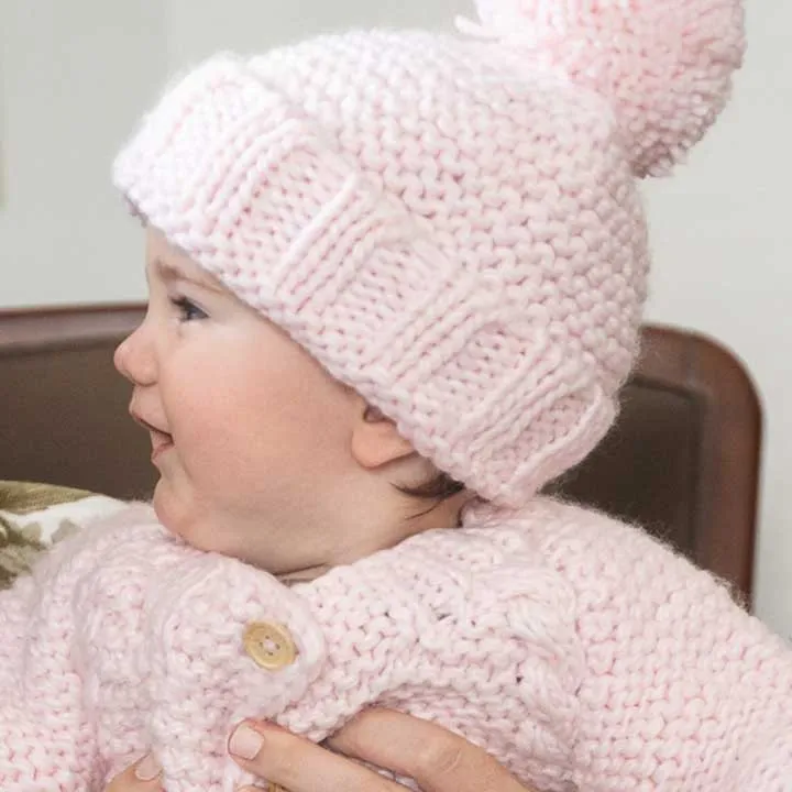 Girls Garter Stitch Knit Hat