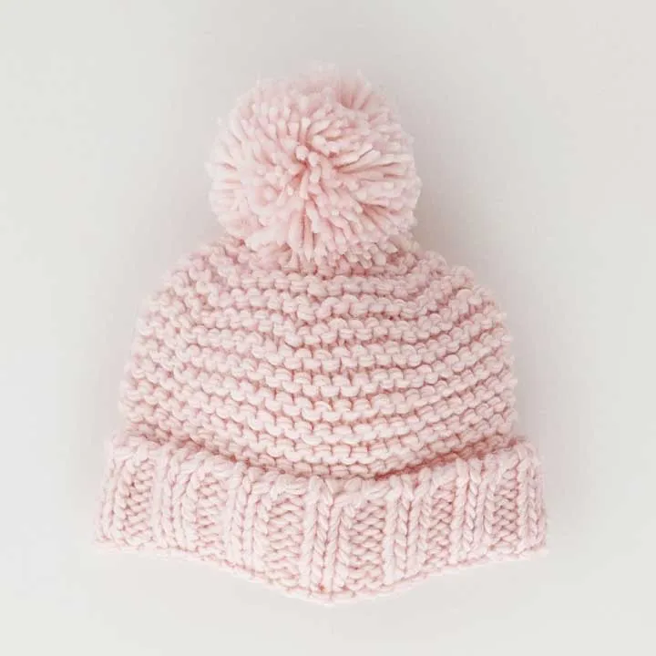 Girls Garter Stitch Knit Hat