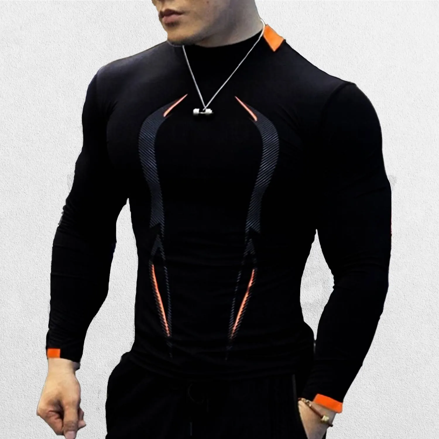 GPW Men's Long Sleeve Compression T-Shirt - Quick Dry Fitness Top