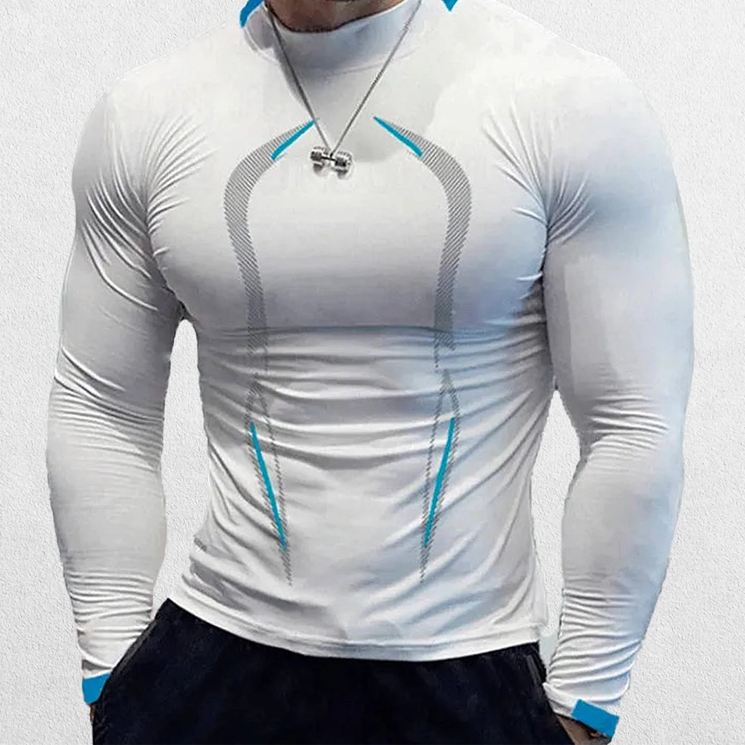 GPW Men's Long Sleeve Compression T-Shirt - Quick Dry Fitness Top