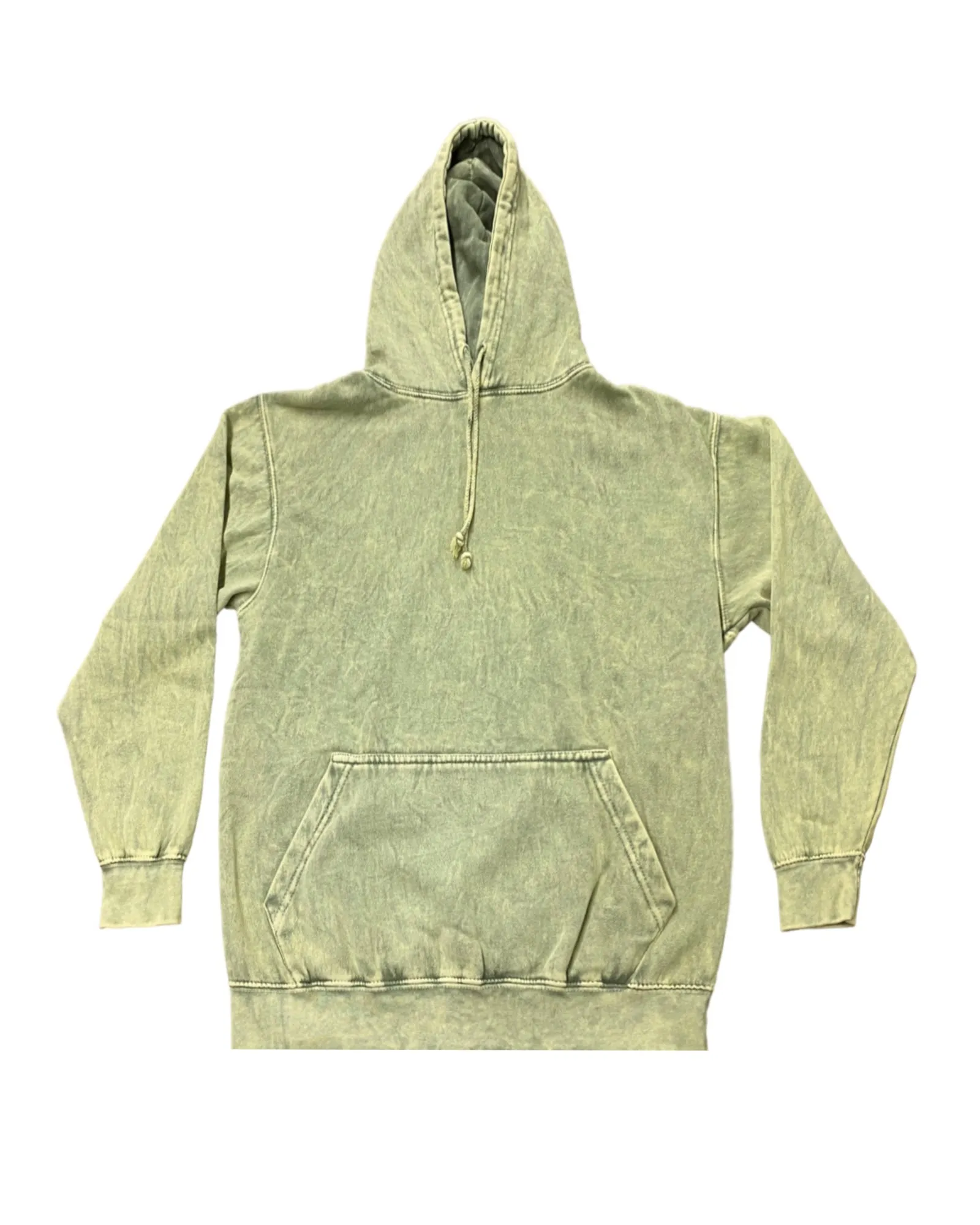 Green Yellow Mineral Wash Hoodie