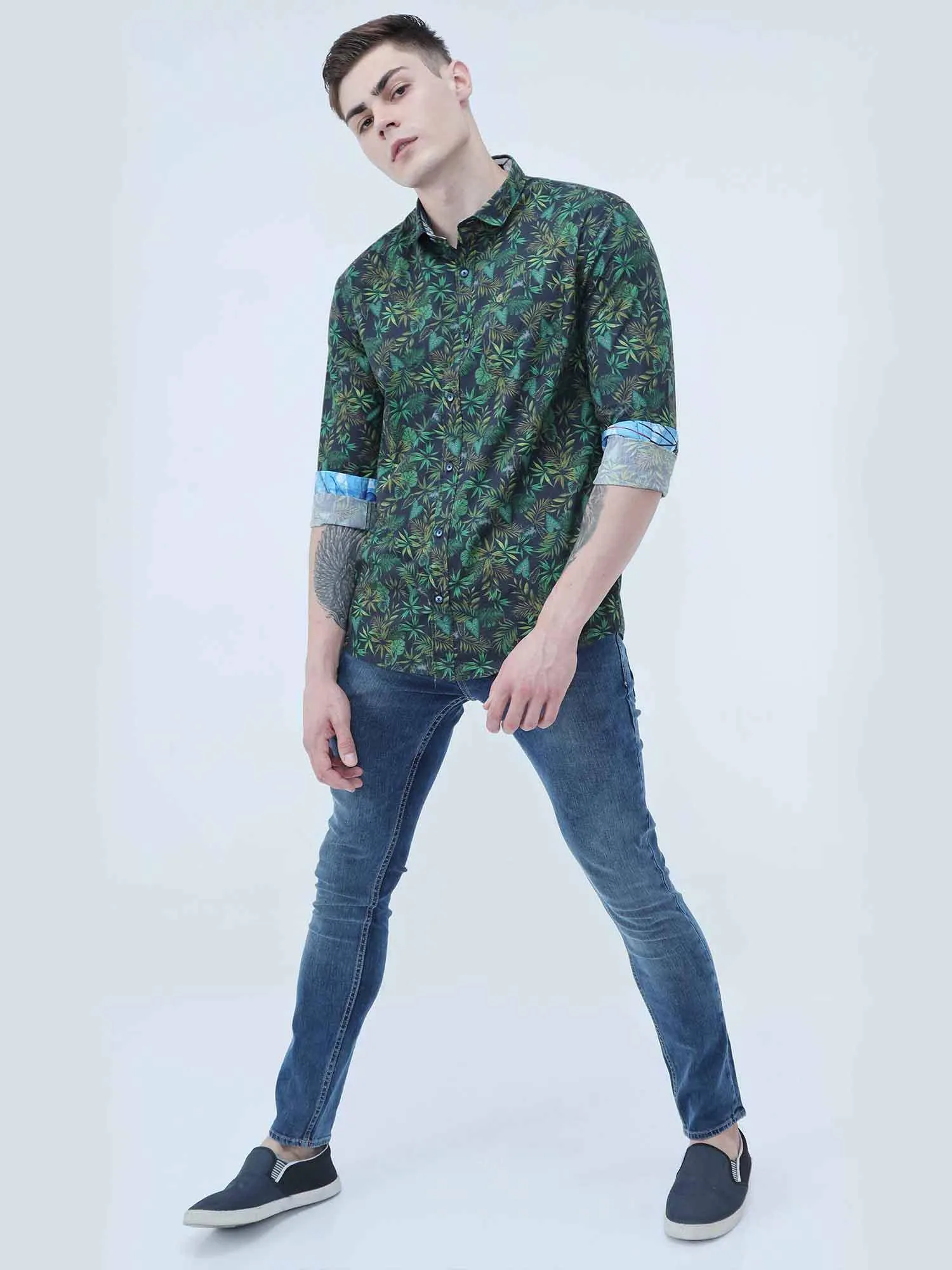 Greenleaf Cotton Digital Printed Shirt