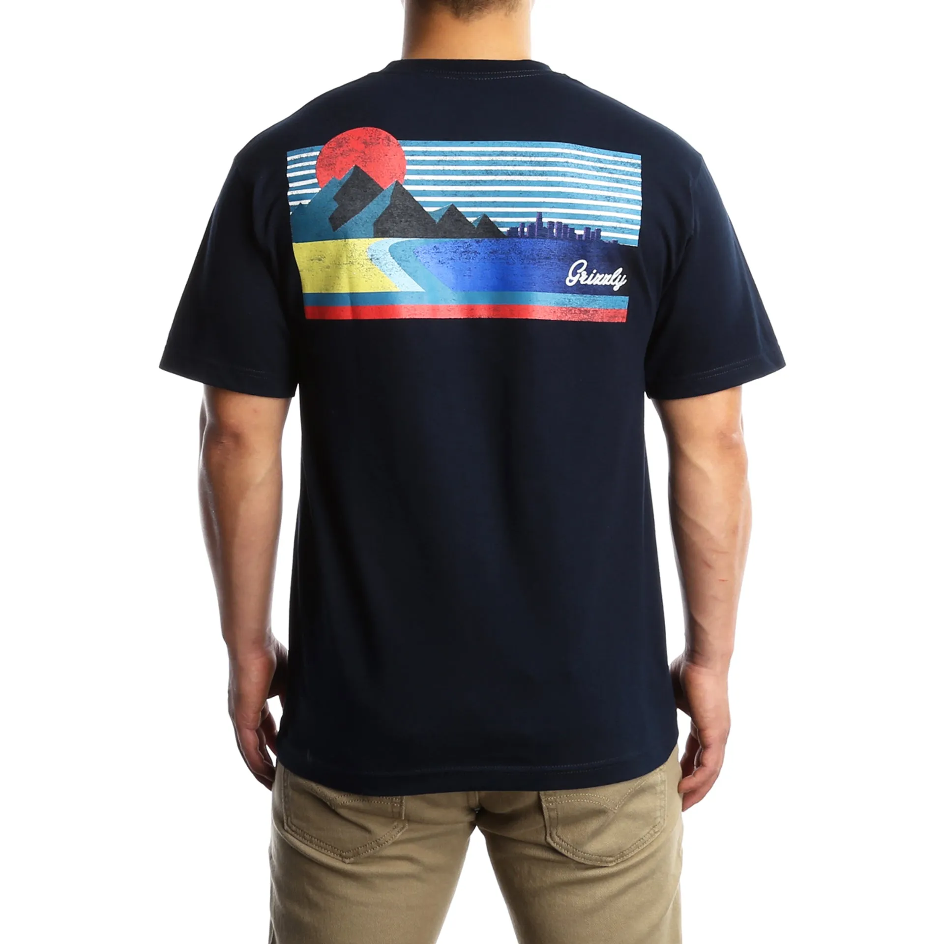 Grizzly View From The Bu Tee - Navy