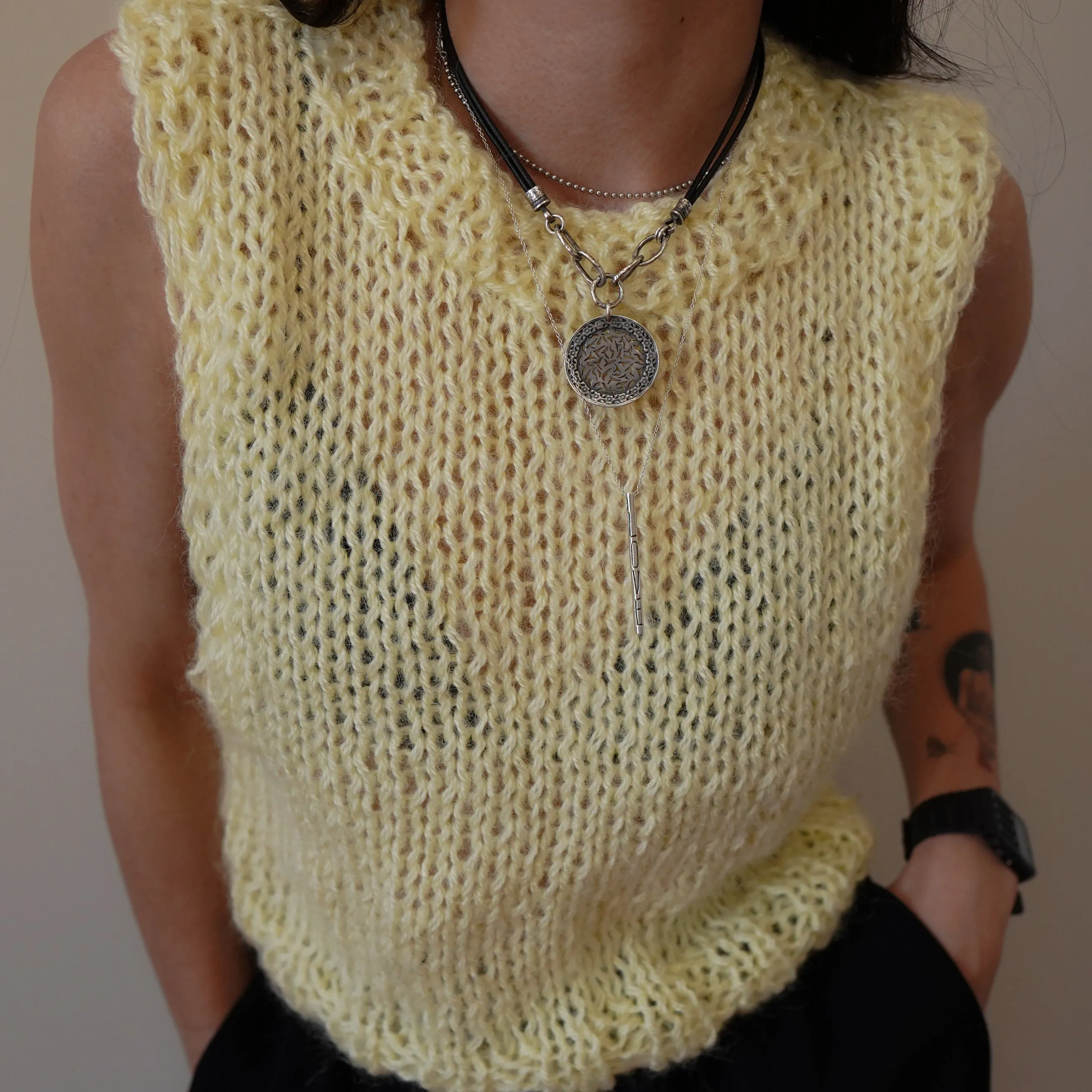 Happy Yellow Knitted Vest