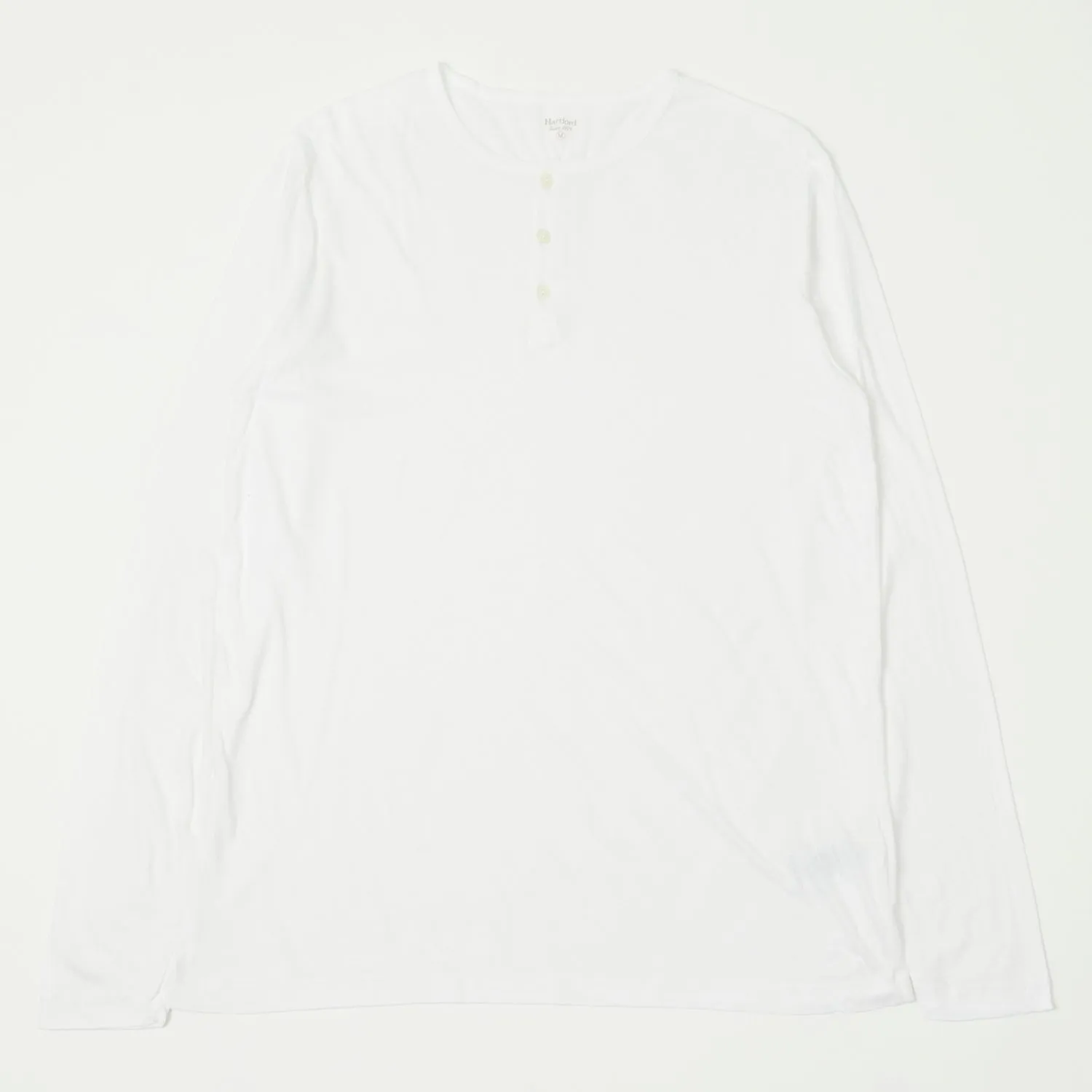 Hartford Long Sleeve Henley Tee - White