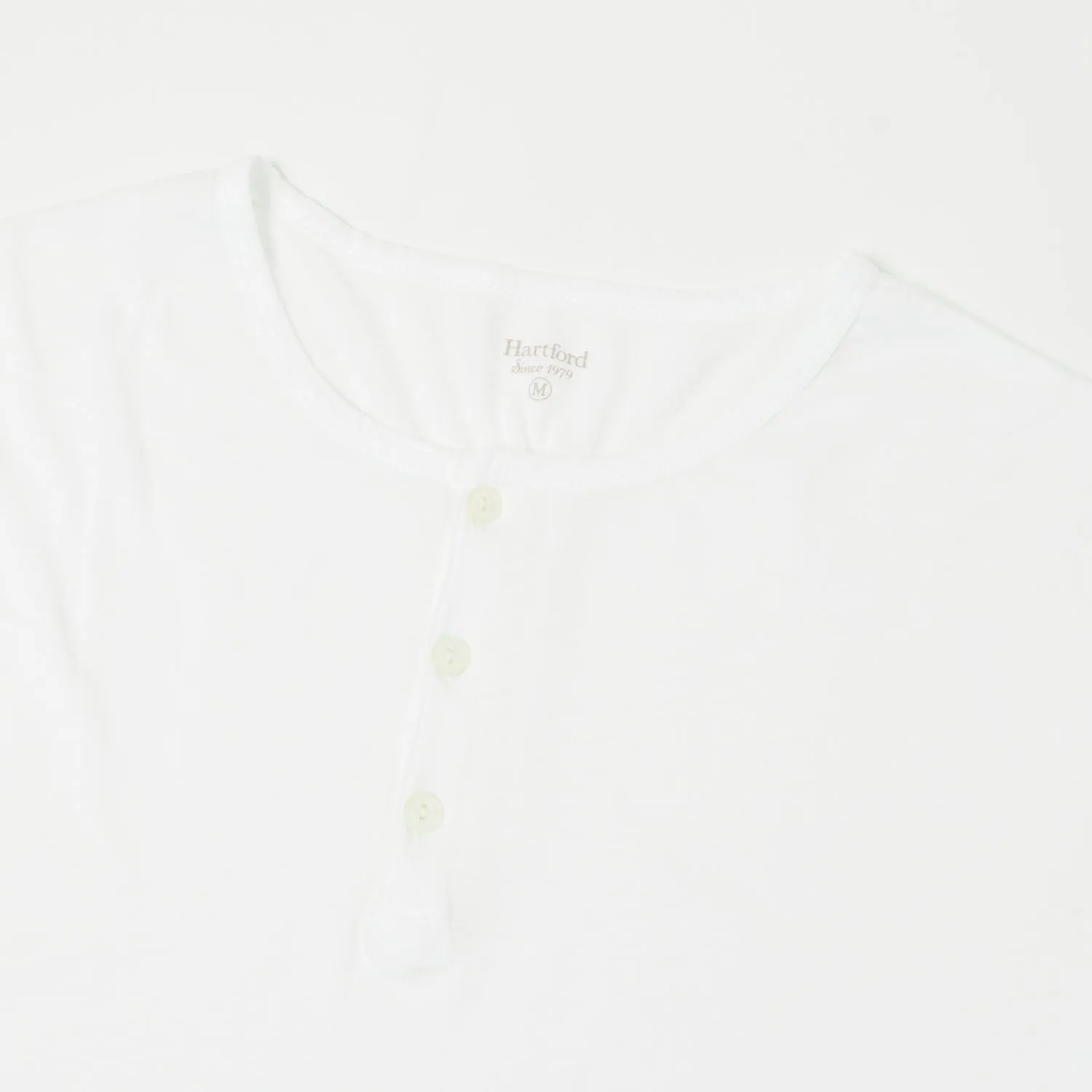 Hartford Long Sleeve Henley Tee - White