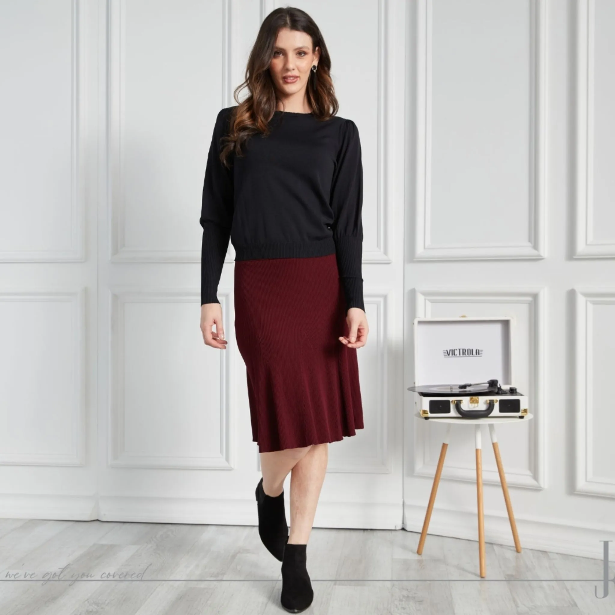 Hazel Skirt Burgundy