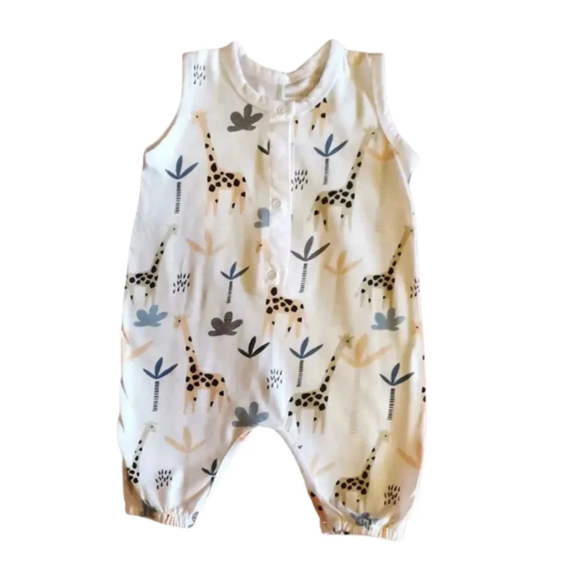 HENLEY ROMPER - GIRAFFE