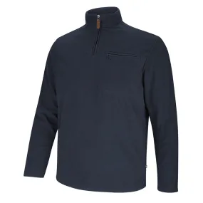 Islander 1/4 Zip Micro Fleece Shirt - Navy by Hoggs of Fife