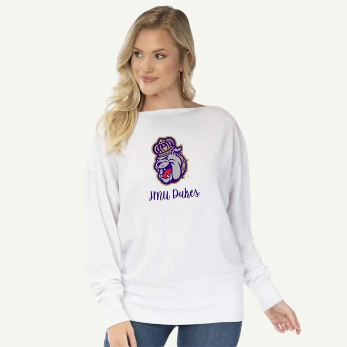 JMU Dukes Lainey Raglan top