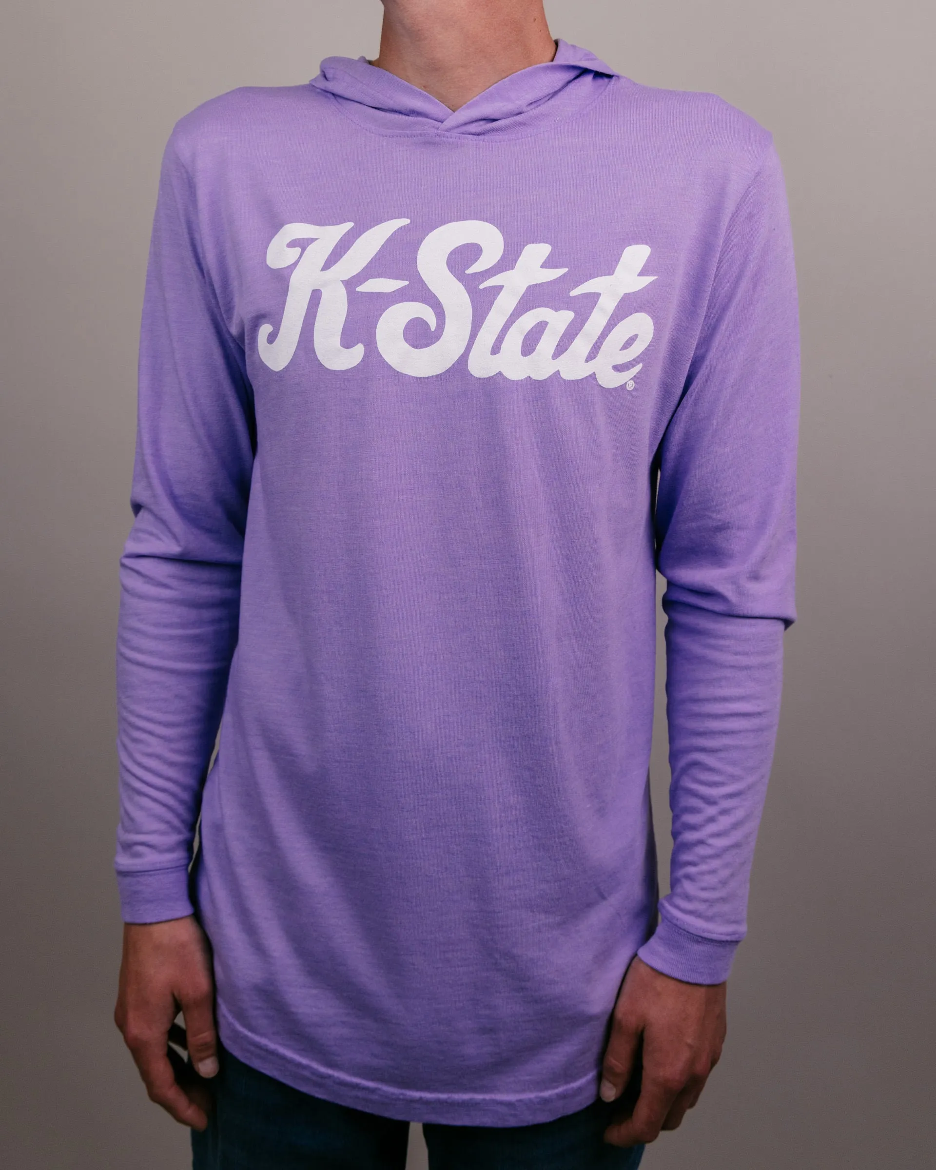 K-State Script Lavender Lightweight Hoodie