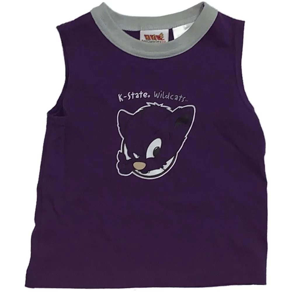 Kansas State Wildcats Sleeveless Cotton T-Shirt Purple Toddler (3T)