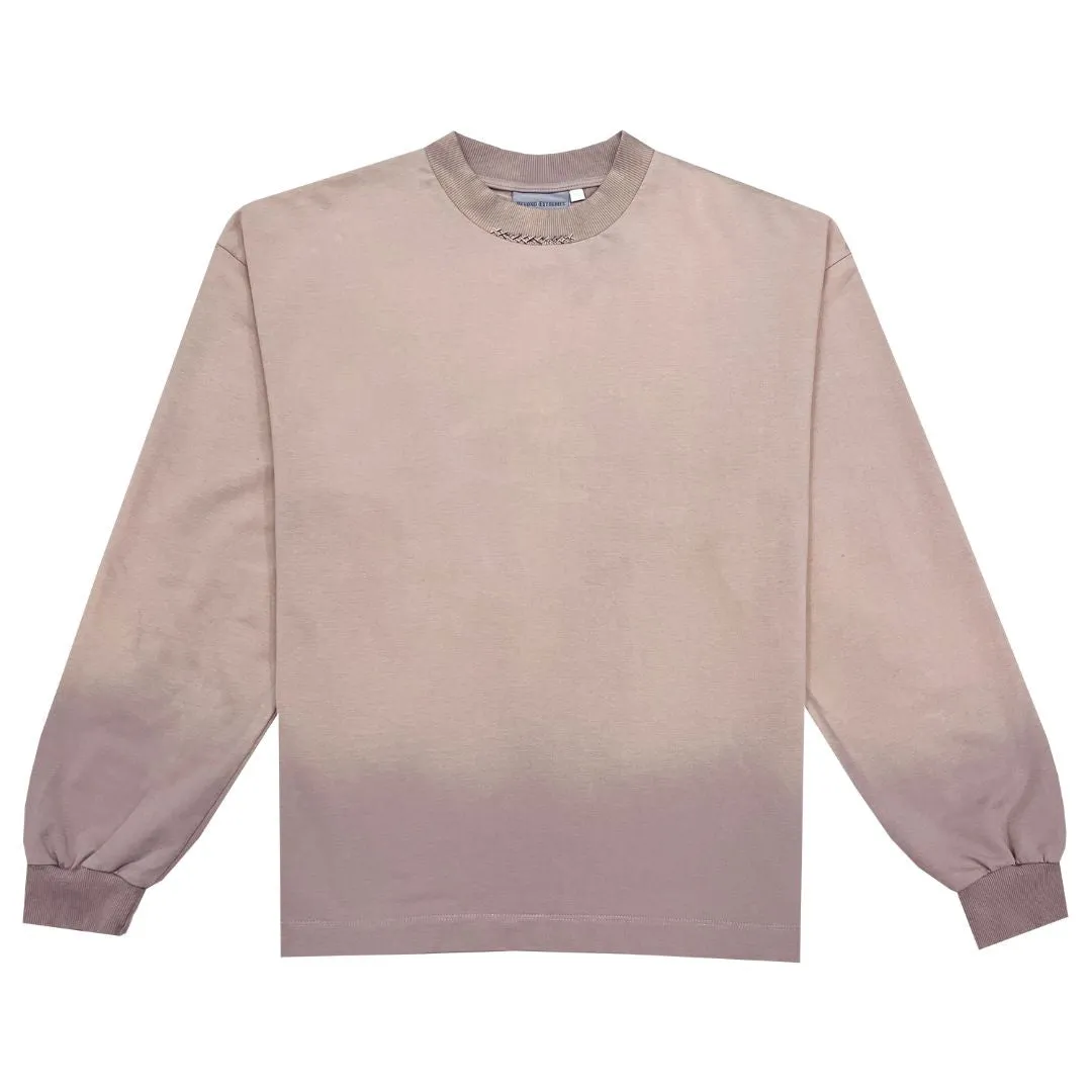 Kantha Long Sleeve T-shirt in Dusty Pink [Unisex]