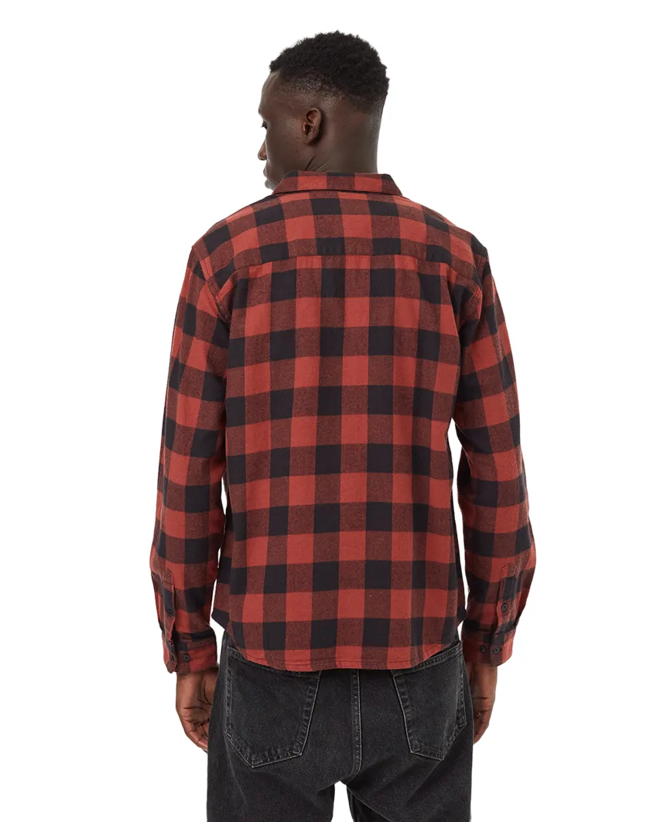 Kapok Flannel Shirt (Meteorite Black/Spiced Apple)