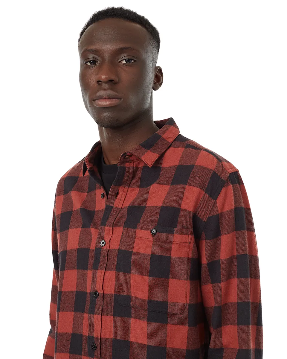 Kapok Flannel Shirt (Meteorite Black/Spiced Apple)